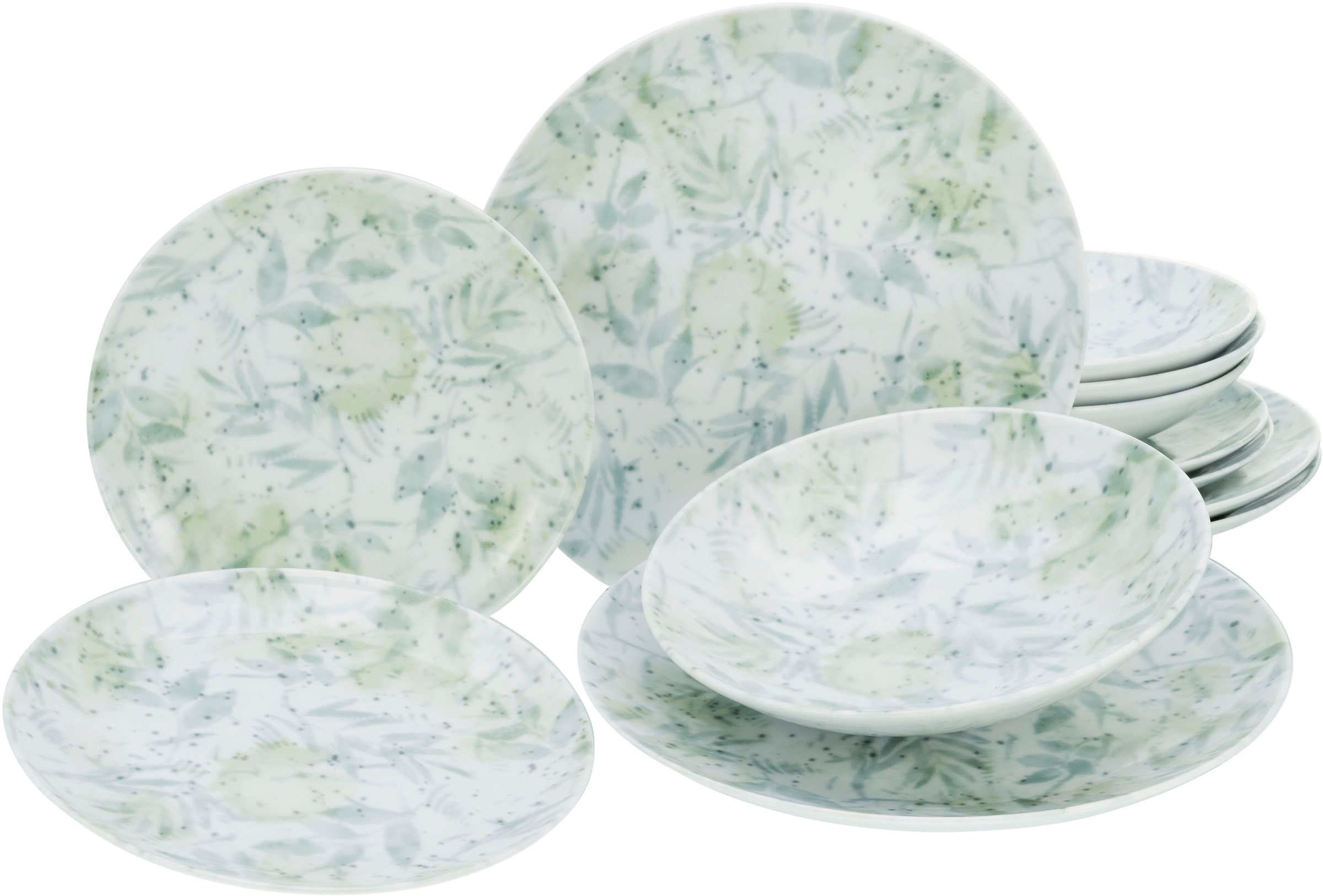 Teller-Set »Geschirr-Set Home - Tropical«, (Set, 12 tlg., Tafelservice für 4...