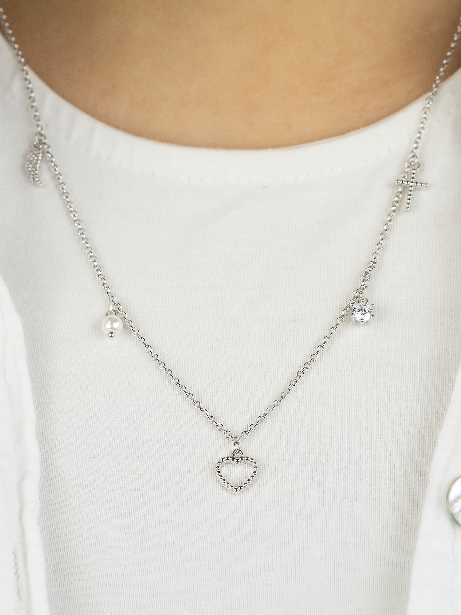 Engelsrufer Kette mit Anhänger »Glaube Liebe Hoffnung« Made in Germany - mit Zirkonia (synth.) - mit Süßwasserzuchtperle