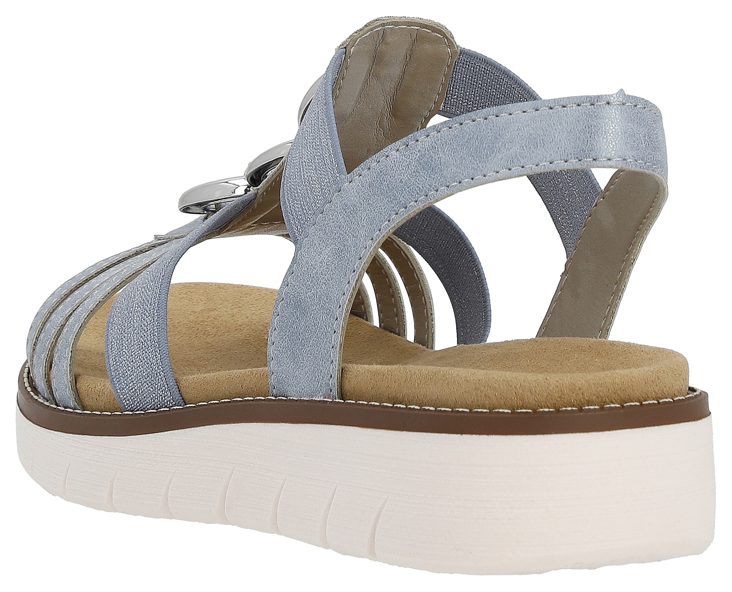Remonte Sandale, Sommerschuh, Sandalette, Keilabsatz, mit praktischen Gummizügen