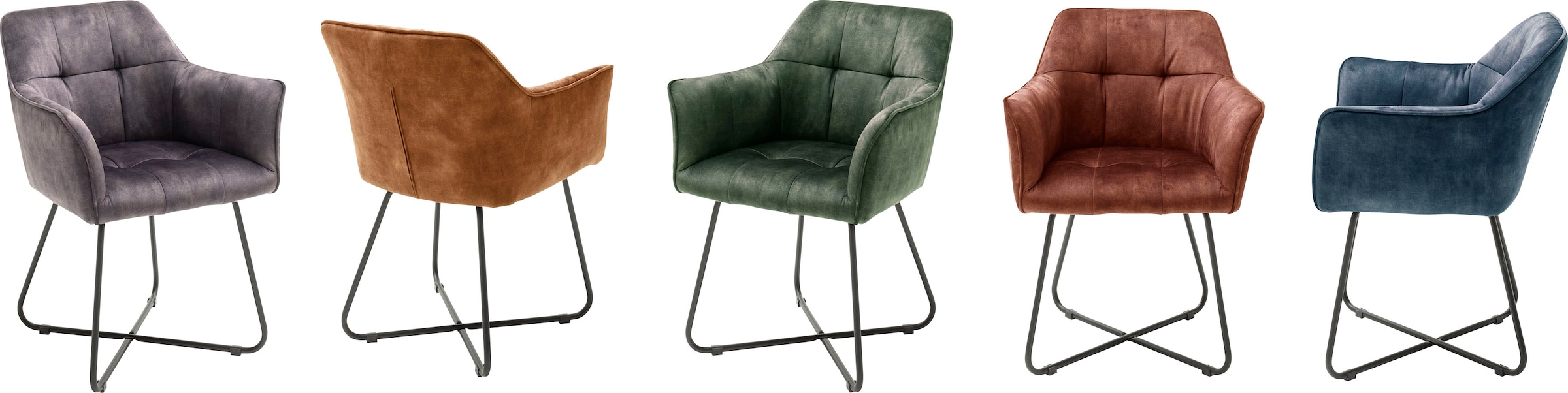 MCA furniture Esszimmerstuhl »Panama«, Set, Kg St., Rechnung 2 belastbar mit Stuhl bestellen auf Veloursoptik Keder, 120 bis Vintage, Vintage