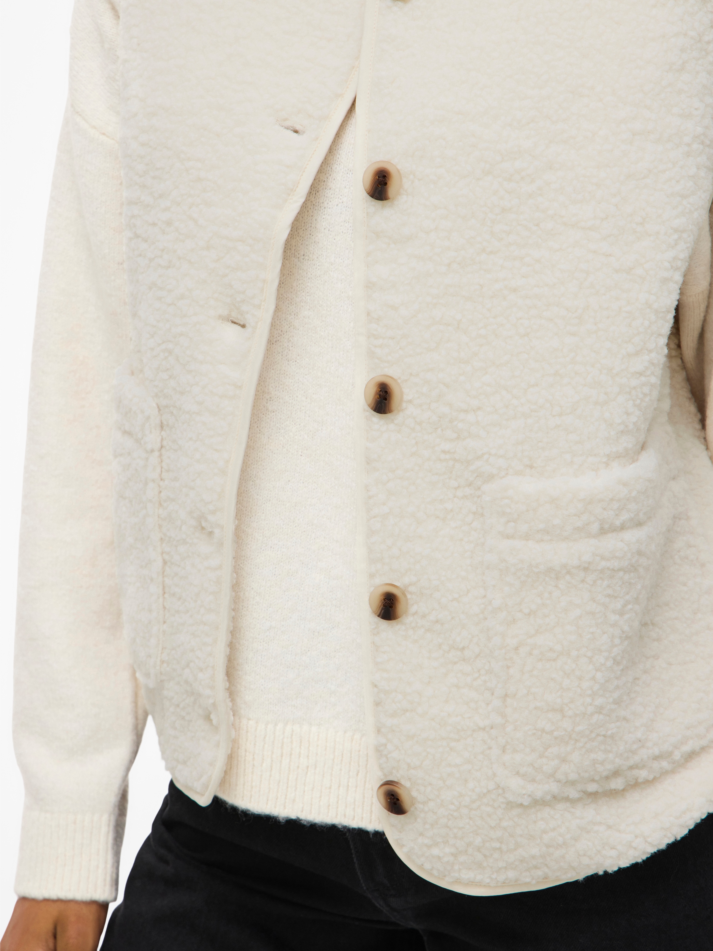 Vila Plüschweste »VIADA TEDDY WAISTCOAT - NOOS« Plüsch, Kunstfaser, regular fit