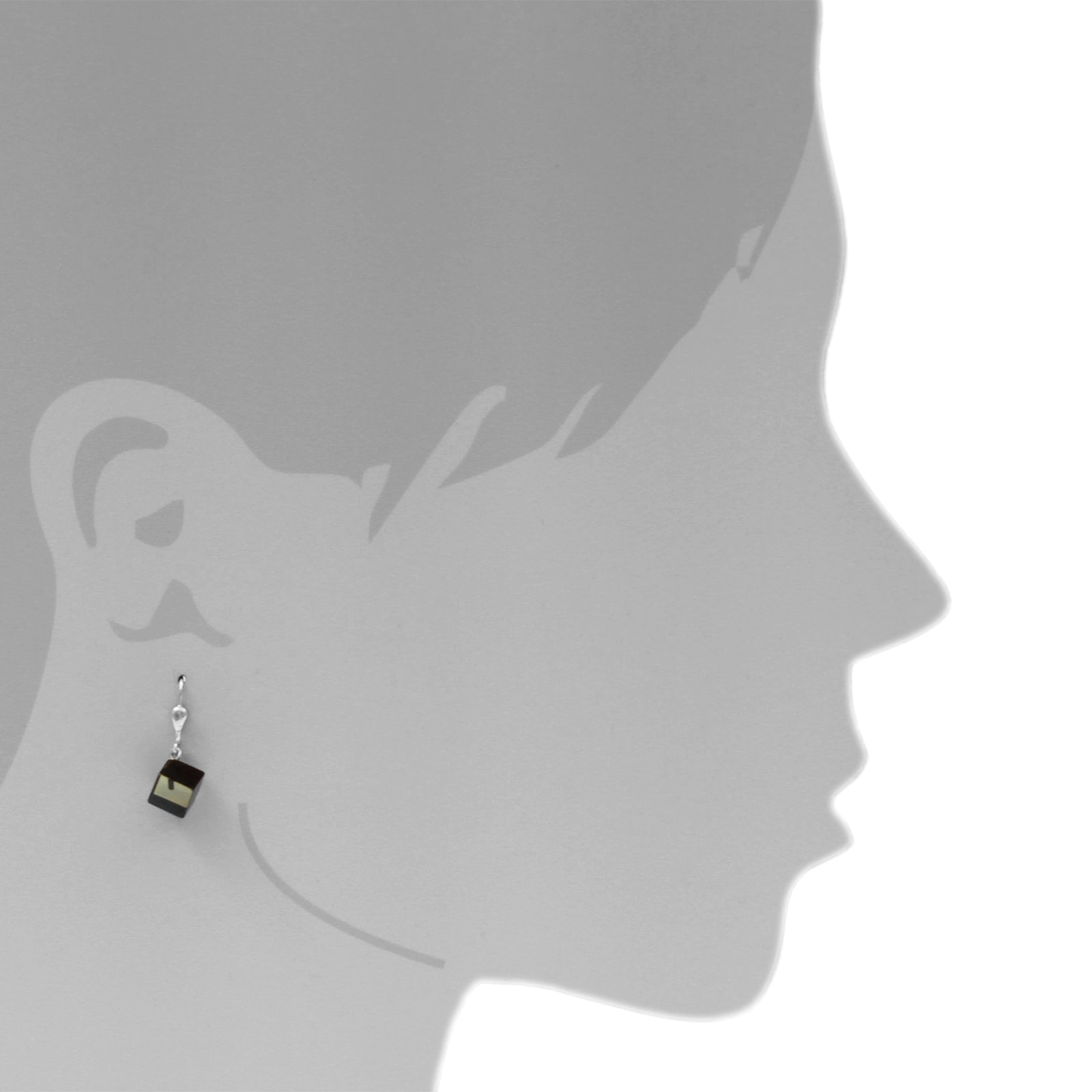 OSTSEE-SCHMUCK Paar Ohrhänger »- Klassisch 7 x 7 mm - Silber 925/000 - Bernstein«