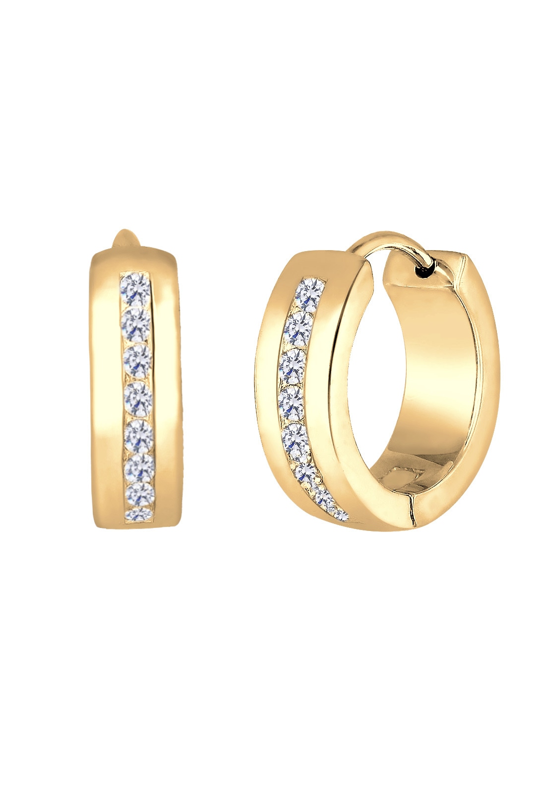 Elli Paar Creolen »Ohrringe Elli Ohrringe Creolen Zirkonia Basic Glamour Elegant 925 Silber«