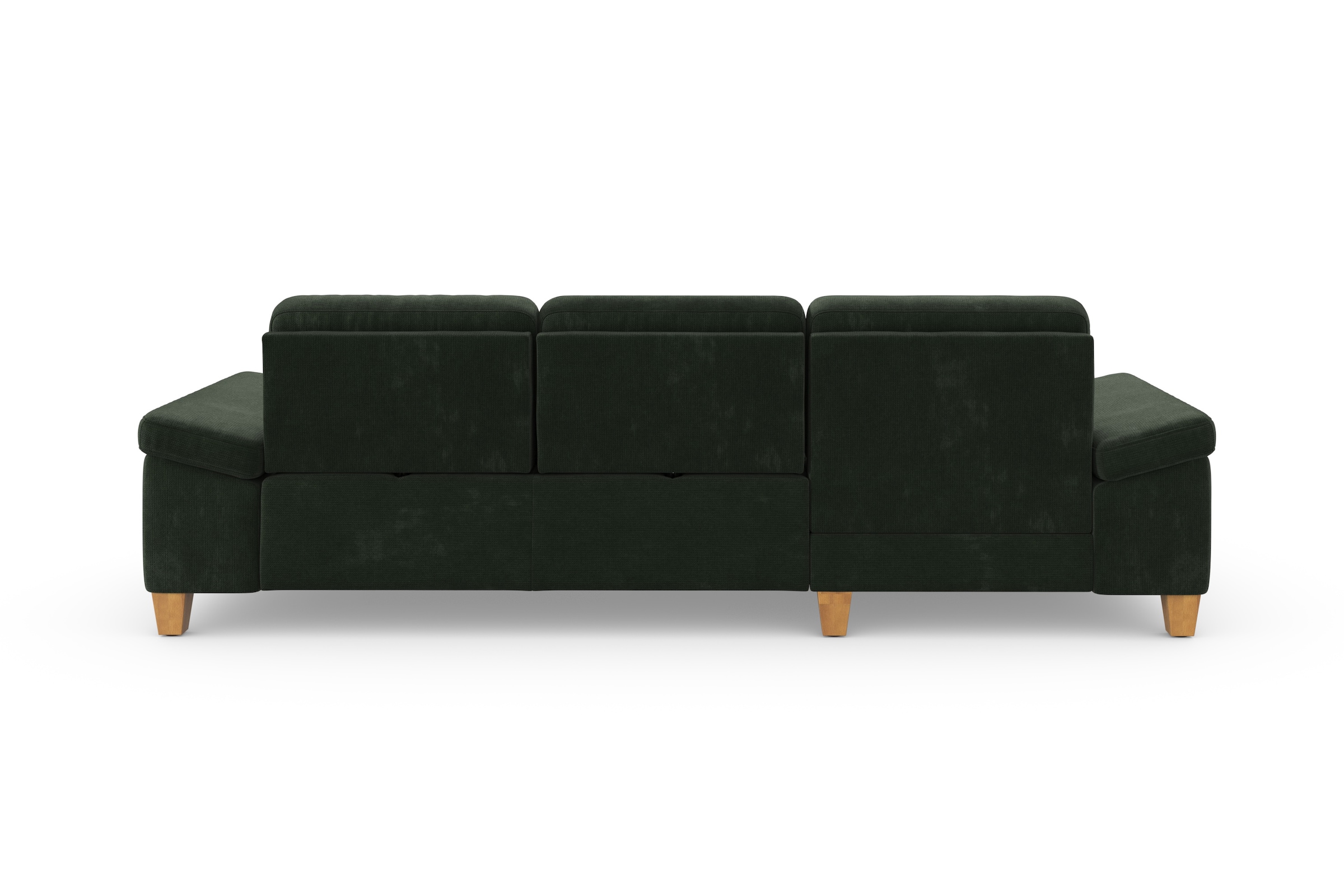 sit&more Ecksofa »Westham L-Form«, mit Recamiere, mit oder ohne Bettfunktion, Bettkasten, Füße Eiche