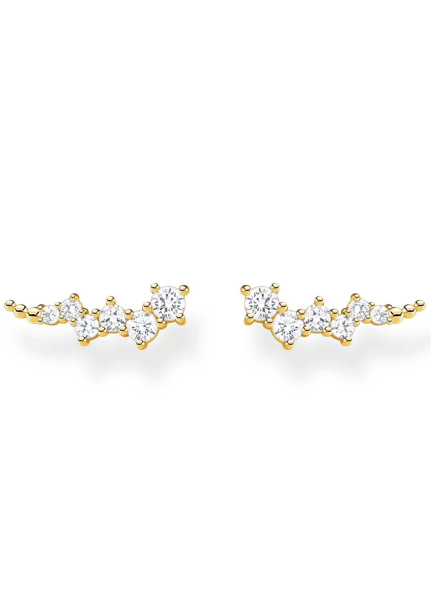 THOMAS SABO Paar Ohrstecker »Ear climber weiße Steine, H2157-051-14, H2157-414-14«, mit Zirkonia (synth.)