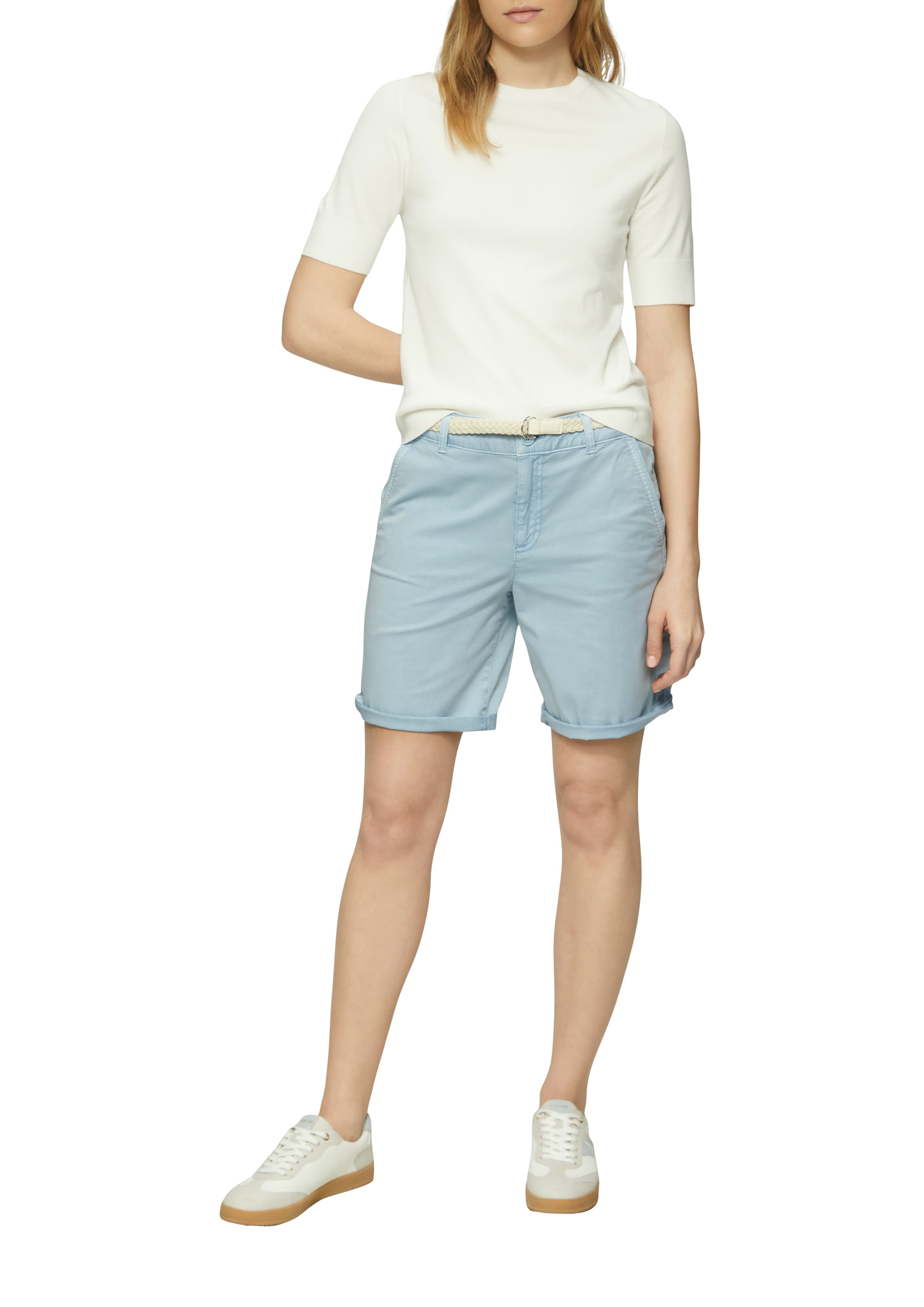 s.Oliver Chinoshorts, mit geflochtenem Gürtel
