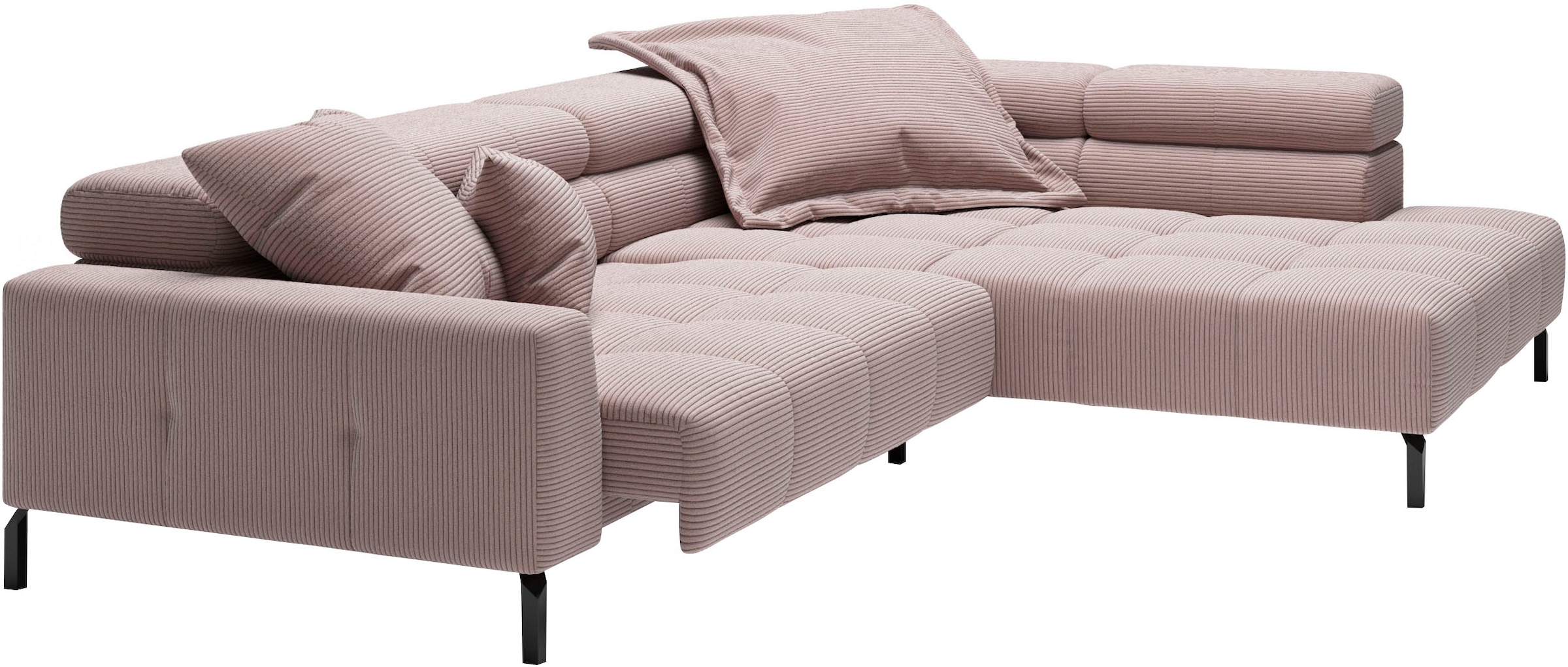 Places of Style Ecksofa »Cleveland, L-Form, incl. Kopfteilverstellung, Breite 311 cm«, wahlweise elektrischer Sitzvorzug