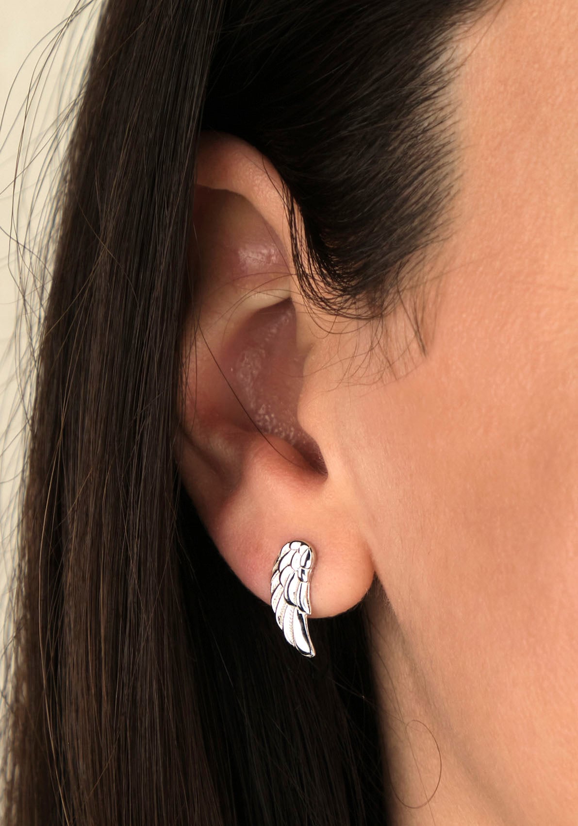 Engelsrufer Paar Ohrstecker »Schmuck Geschenk, Engelsflügel, ERE-FLYWING-ST«, Designed in Germany, handmade in Thailand