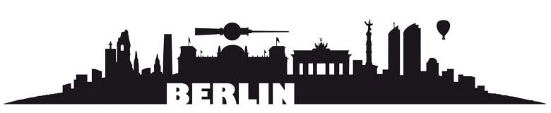 Wandtattoo »XXL Stadt Skyline Berlin 120cm«, (1 St.), selbstklebend, entfernbar