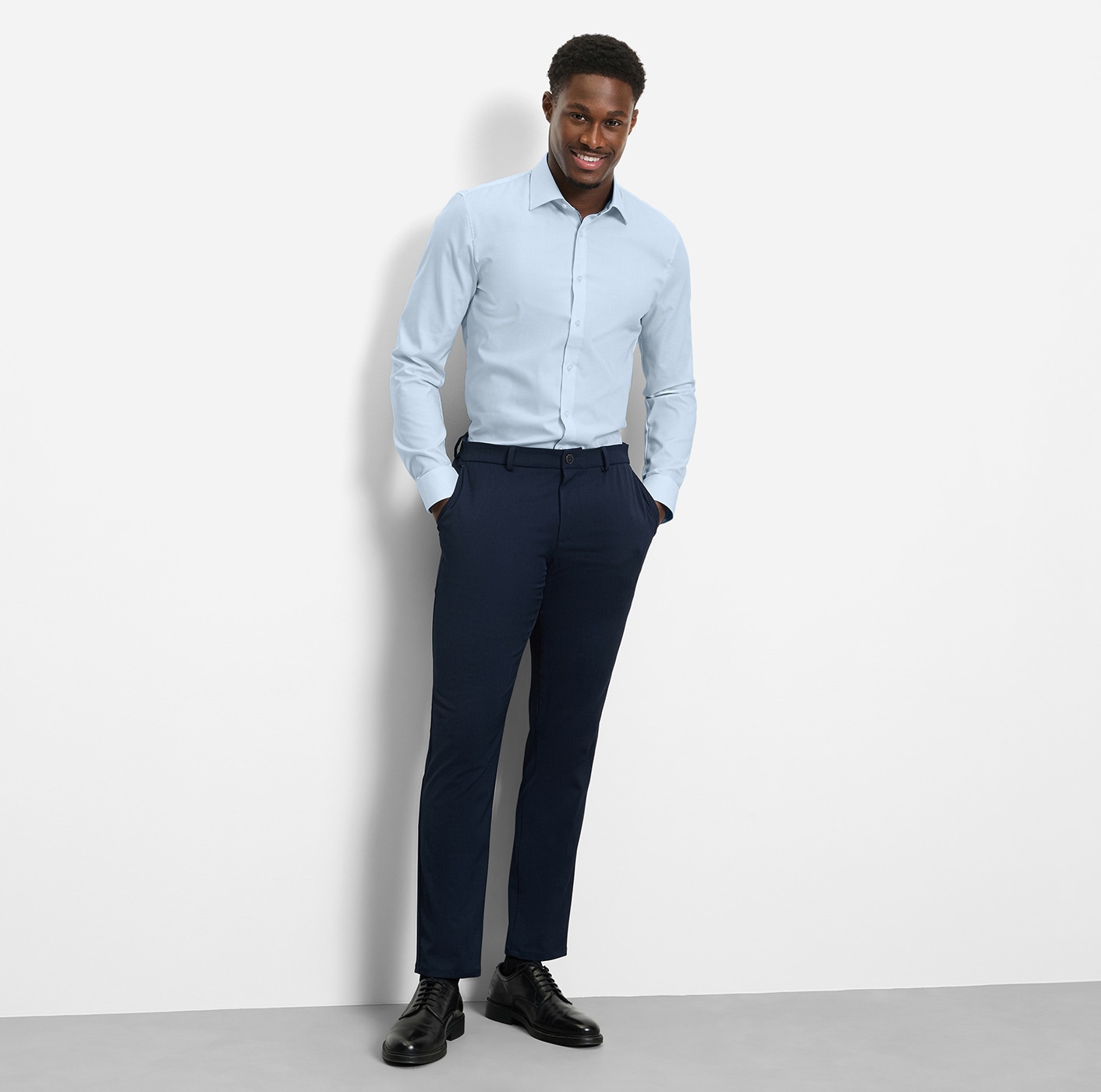 OLYMP Langarmhemd »No 6 six« super slim, Kentkragen, Businesshemd