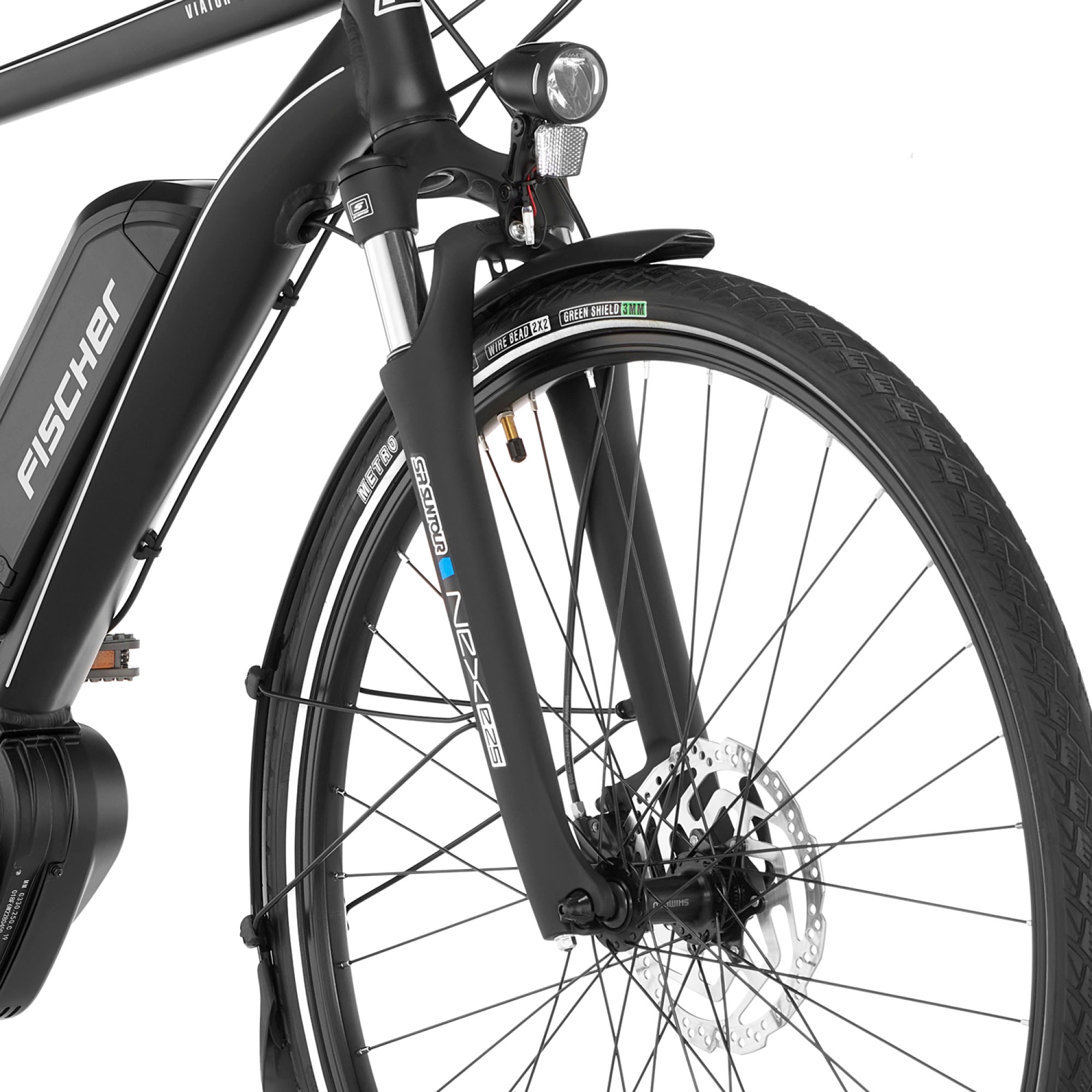 FISCHER Fahrrad E-Bike »VIATOR 3.0 Herren 55«, 8 Gang, Shimano, Acera, Mittelmotor 250 W, (mit Faltschloss), Pedelec, Elektrofahrrad für Damen u. Herren, Trekkingrad