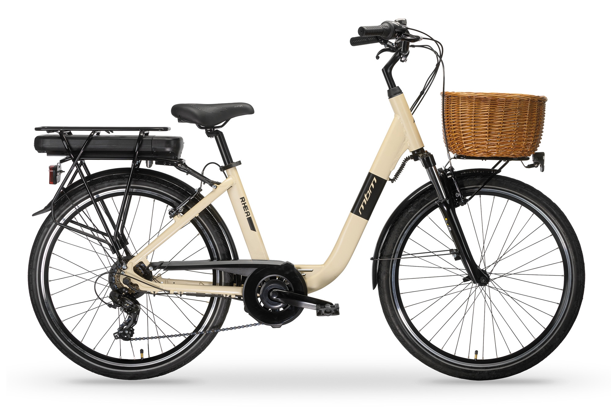 MBM E-Bike »Elektro-Citybike RHEA 26 Zoll, creme«, Shimano