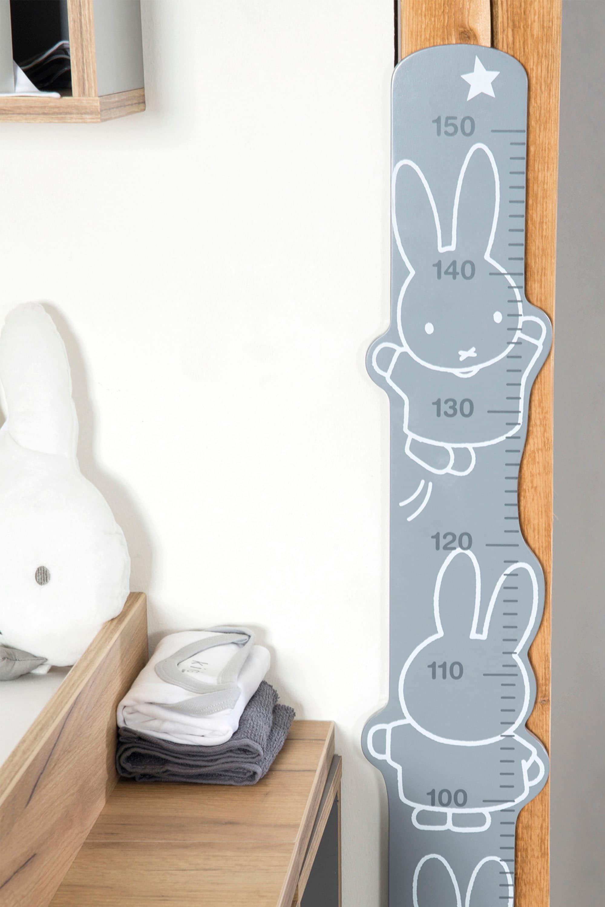 roba® Messlatte »miffy®, grau« Skala von 70 cm bis 150 cm