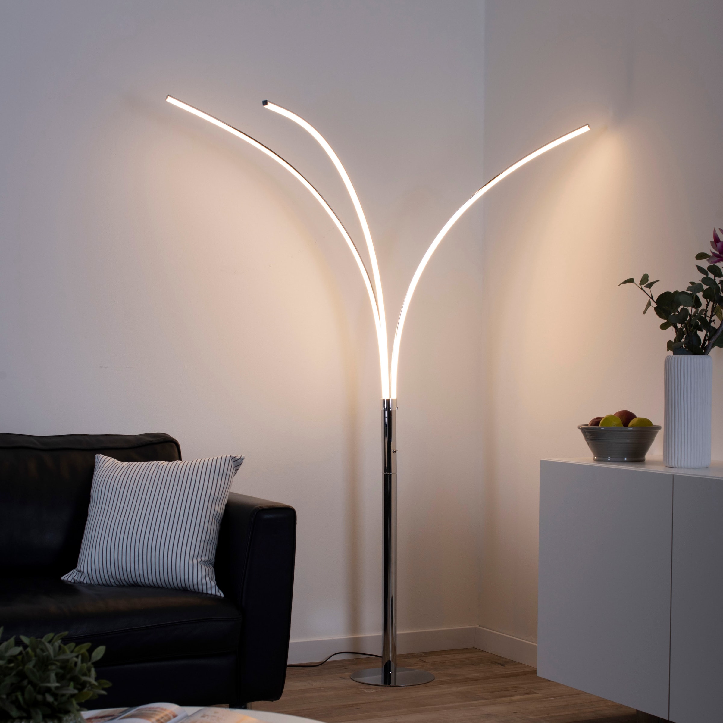 JUST LIGHT LED Stehlampe »MAJA«, 3 flammig, Leuchtmittel LED-Board | LED fest integriert