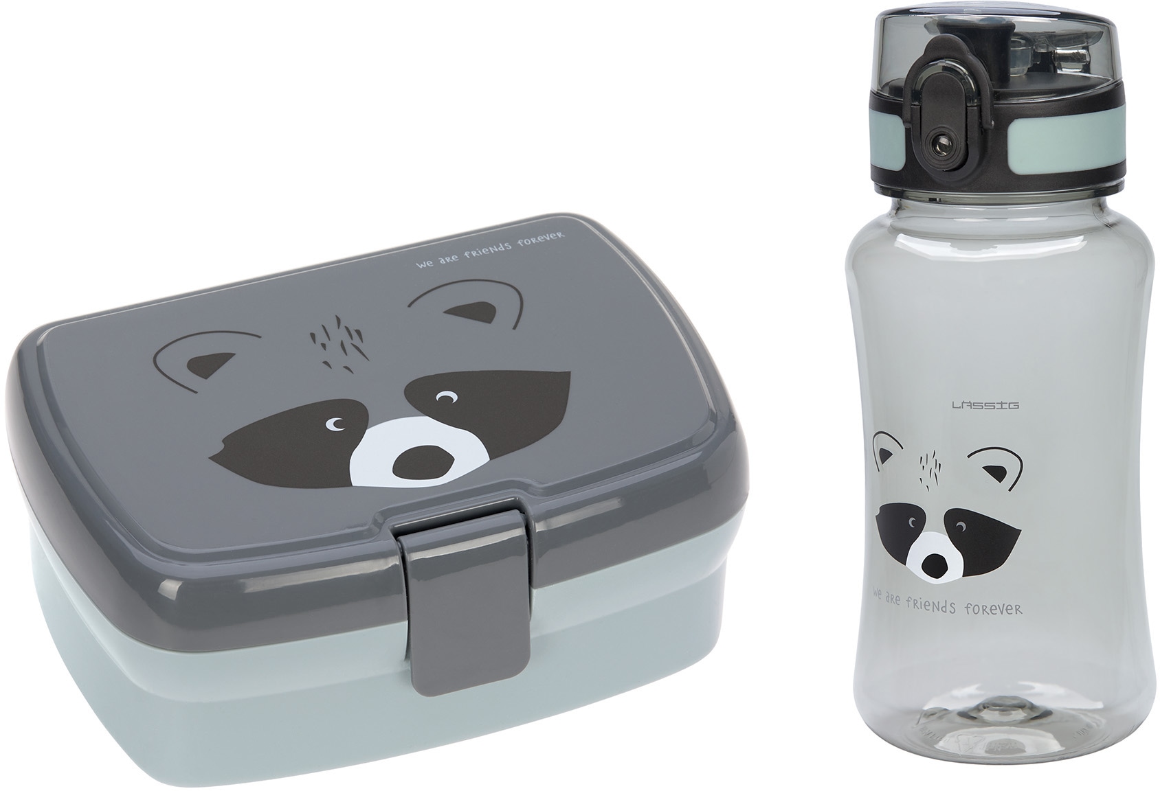 Lunchbox »About Friends, Racoon«, (Set, 2 tlg.), mit Trinkflasche