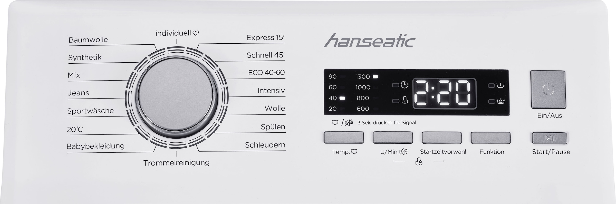 Hanseatic Waschmaschine HWMB714C, 7 kg, 1400 U/min