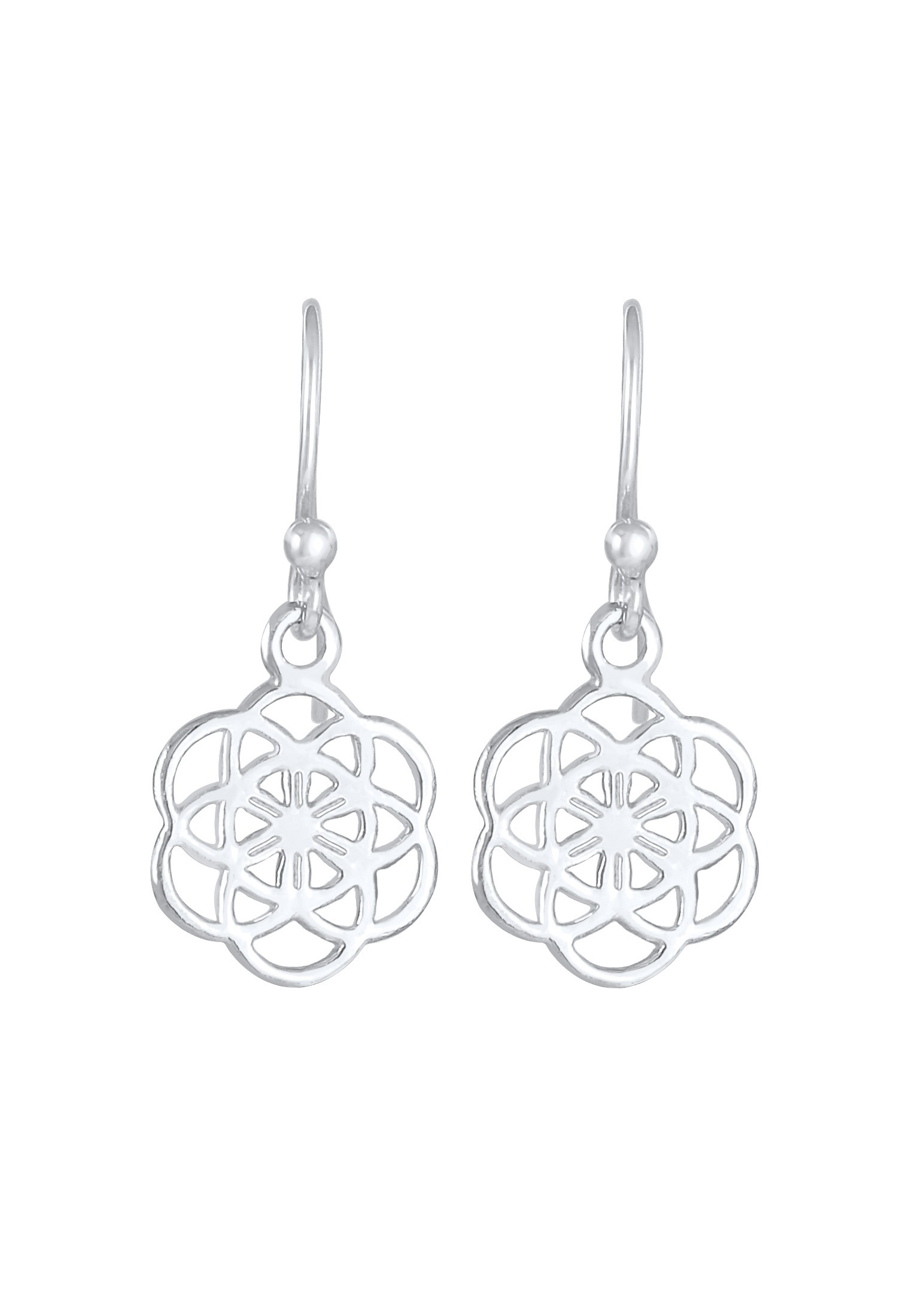 Nenalina Paar Ohrhänger »Ohrringe Hänger Blume des Lebens Ornament 925 Silber«