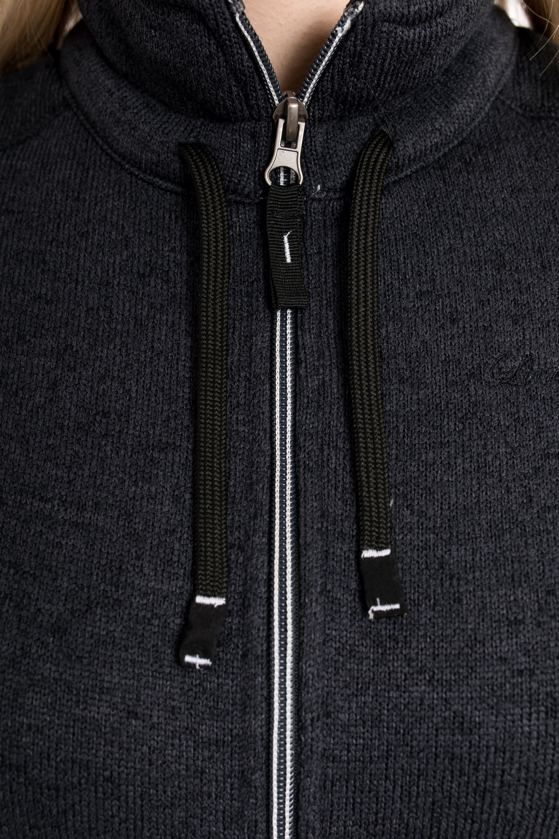 DEPROC Active Strickfleecejacke »LUVERNE WOMEN«, Kontrastreissverschluss
