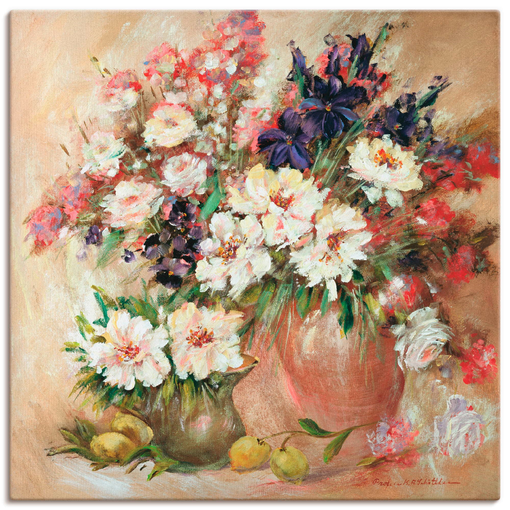 Artland Wandbild »Stillleben I«, Blumen, (1 St.), als Leinwandbild,  Wandaufkleber oder Poster in versch. Größen bequem bestellen