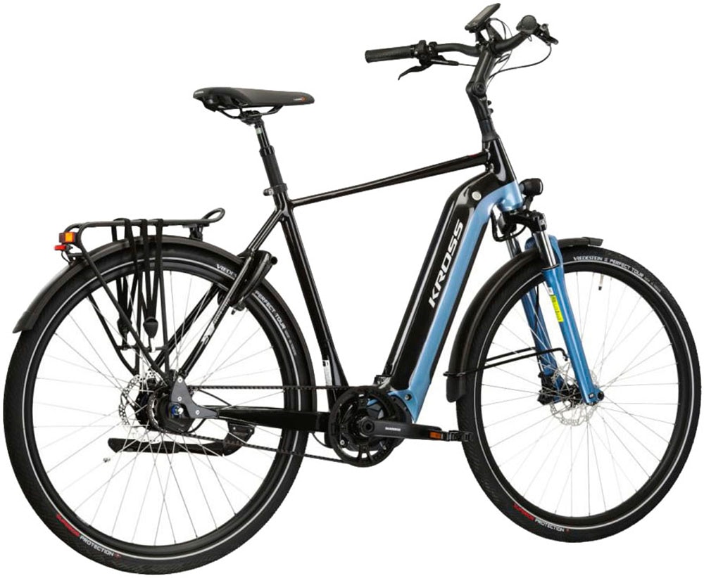 Kross E-Bike »E-Citybike Sentio Hybrid 7.0 28 Zoll schwarz«, 8 Gang, Shimano, ALFINE, Mittelmotor 250 W, Pedelec, Elektrofahrrad für Damen und Herren