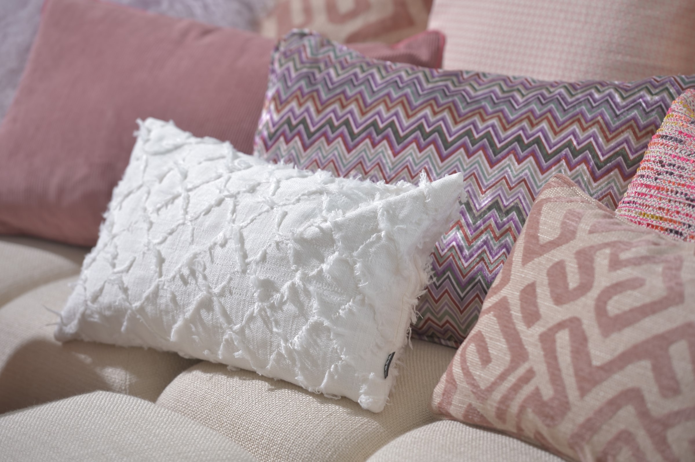 H.O.C.K. Dekokissen »Nuvole« Sofakissen inkl. Füllung, mit Fransen, Boho-Style