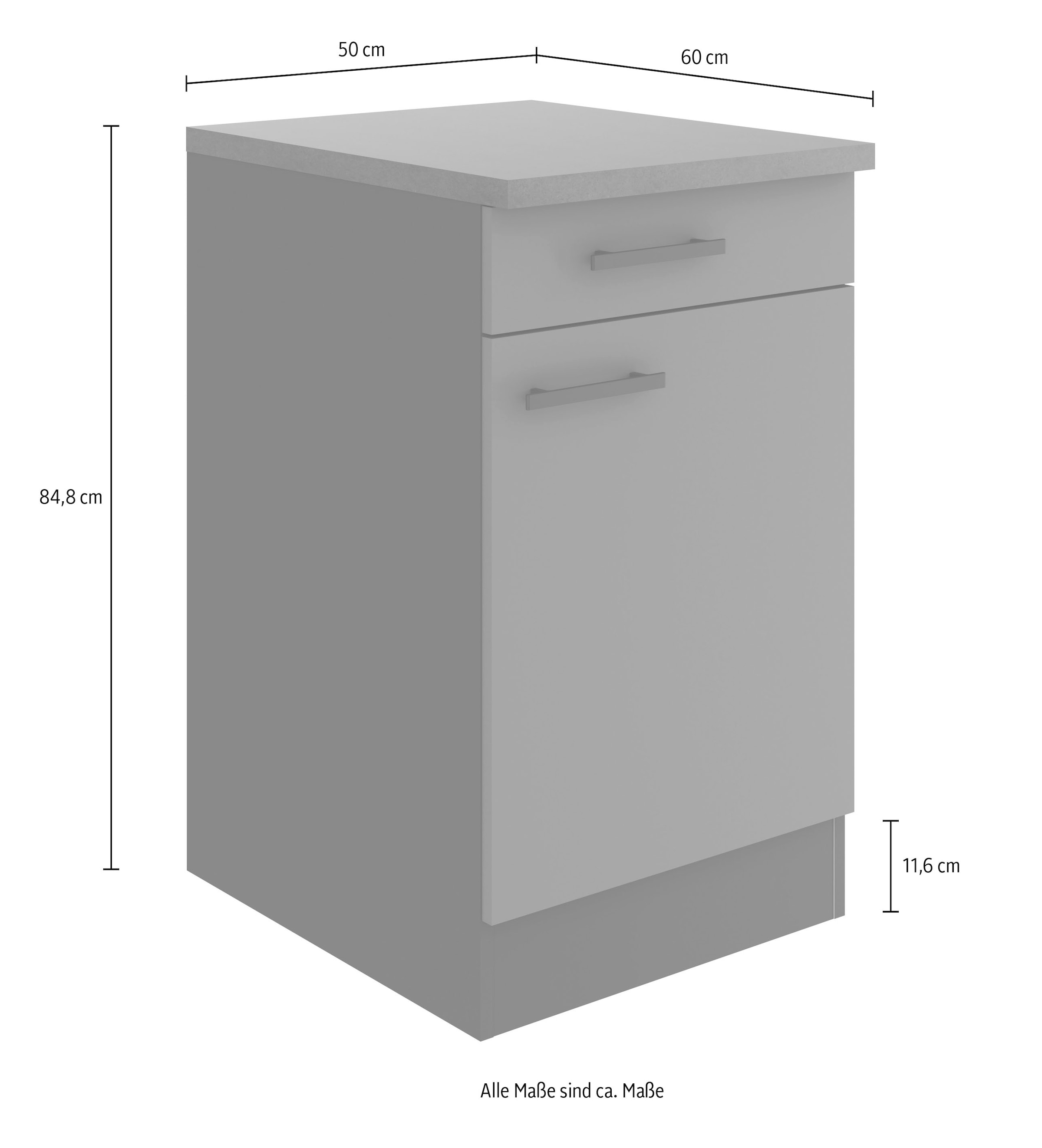 OPTIFIT Unterschrank »Palma«, Breite 50 cm, mit 1 Tür und 1 Schubkasten