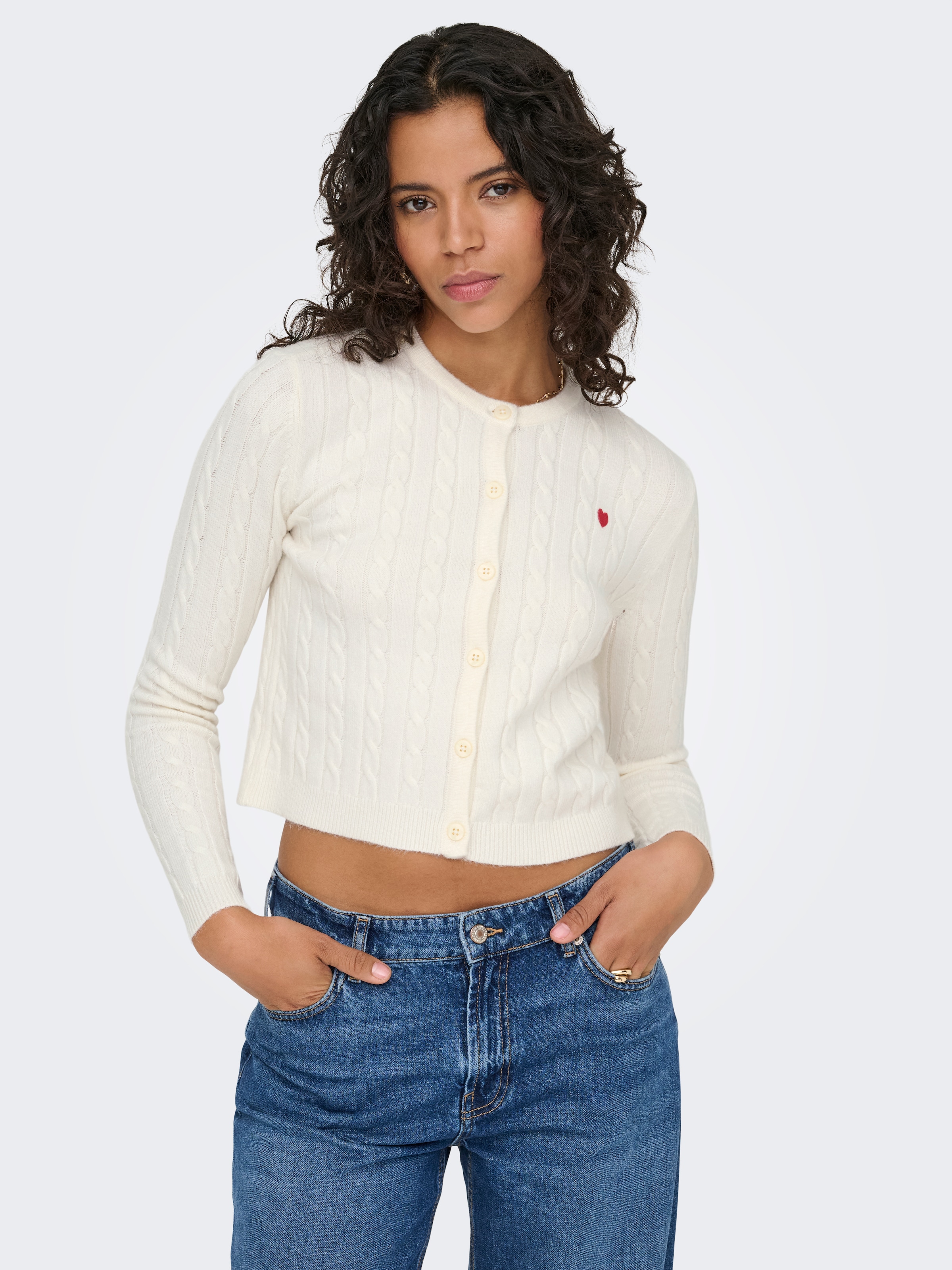 ONLY Strickjacke »ONLKATIA LS CABLE BUTTON CARDIGAN CC KNT«