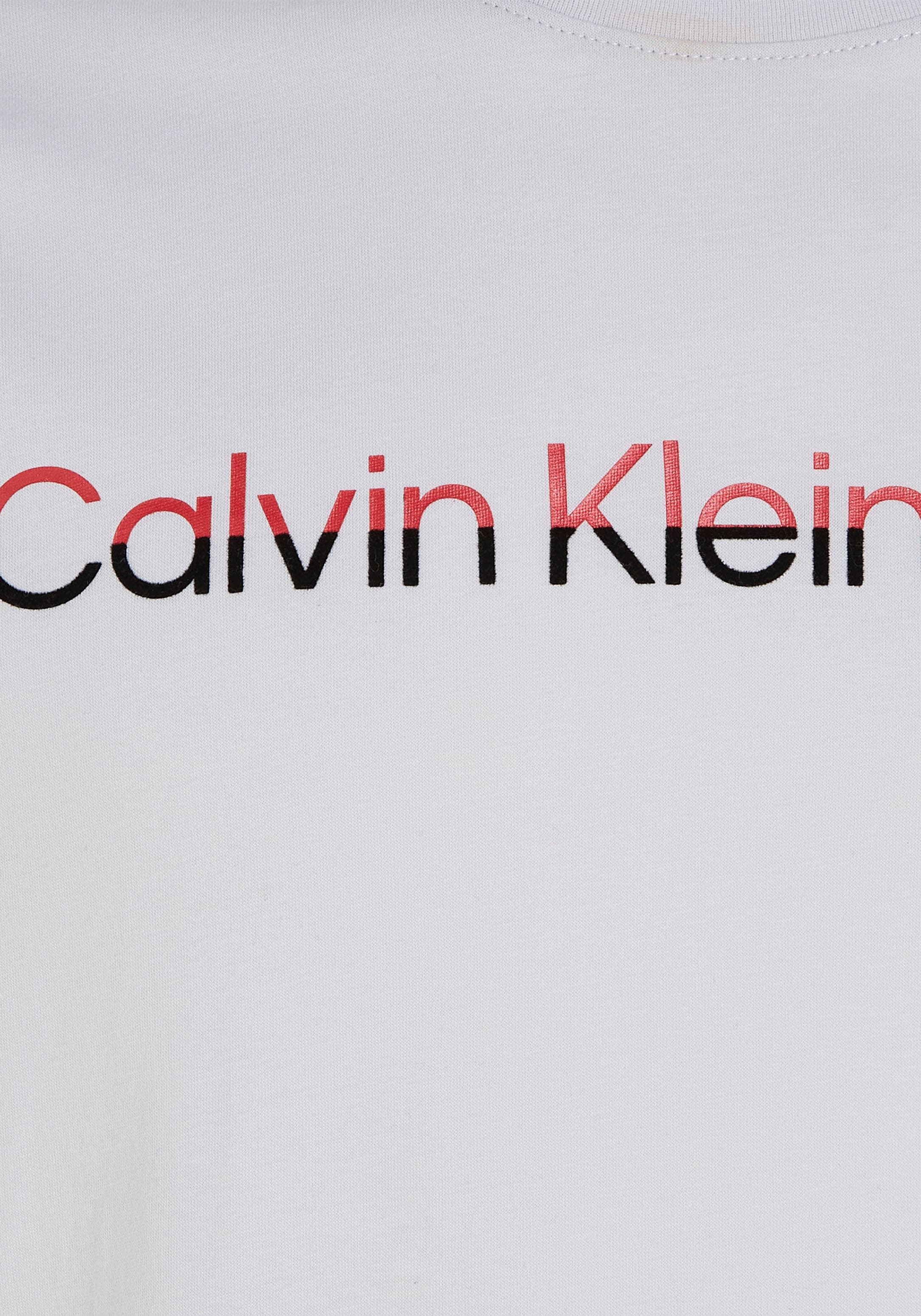 MIXED Klein Calvin INSTITUTIONA«, ♕ T-Shirt Logoschriftzug »Shirt Calvin bei mit Jeans Klein