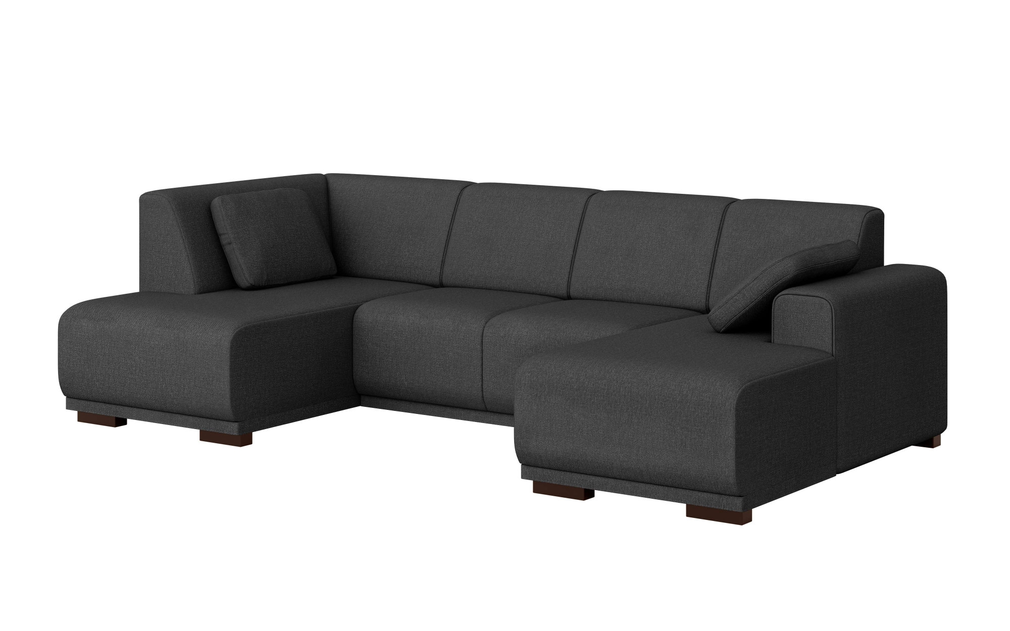 Home affaire Wohnlandschaft »BORNHOLM U-Form mit Recamiere rechts/links, B/T/H: 300/162/85 cm«, U-Form mit Wellenunterfederung, Recamiere rechts oder links bestellbar