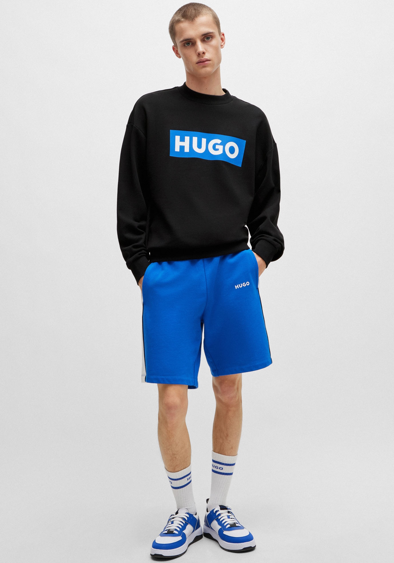 HUGO Blue Sweatshirt »Niero«, mit Logo-Druck