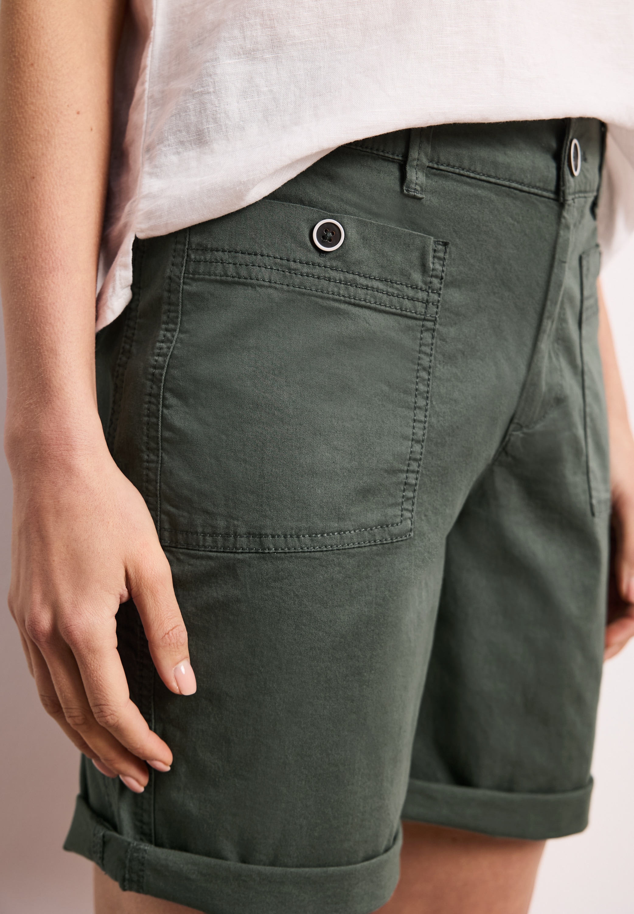 STREET ONE Bermudas »Style Yulius«  Sommershorts mit Turn-Up