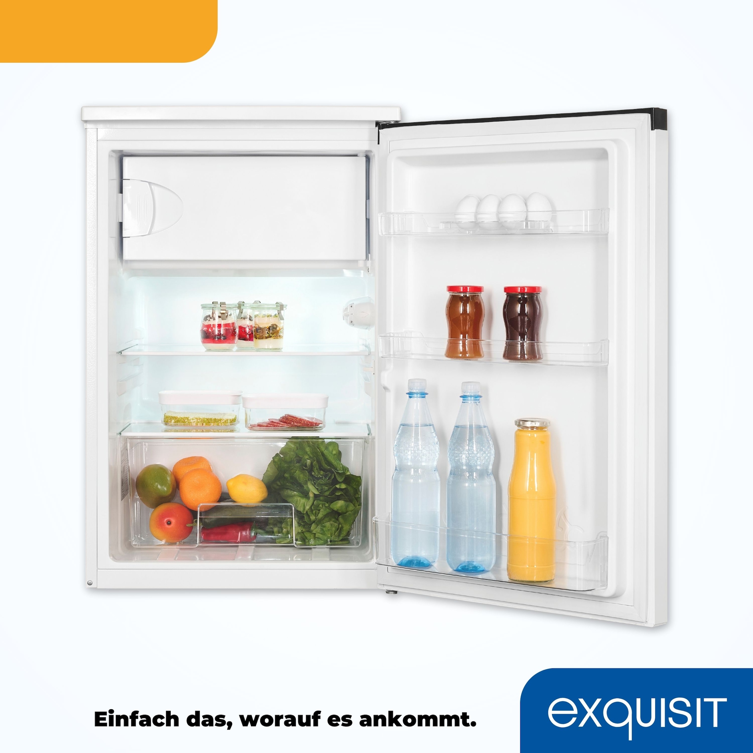 exquisit Kühlschrank »KS16-4-051C« 84,5 cm hoch 54,9 cm breit in bester Energieefizienz C, 107 Liter Volumen