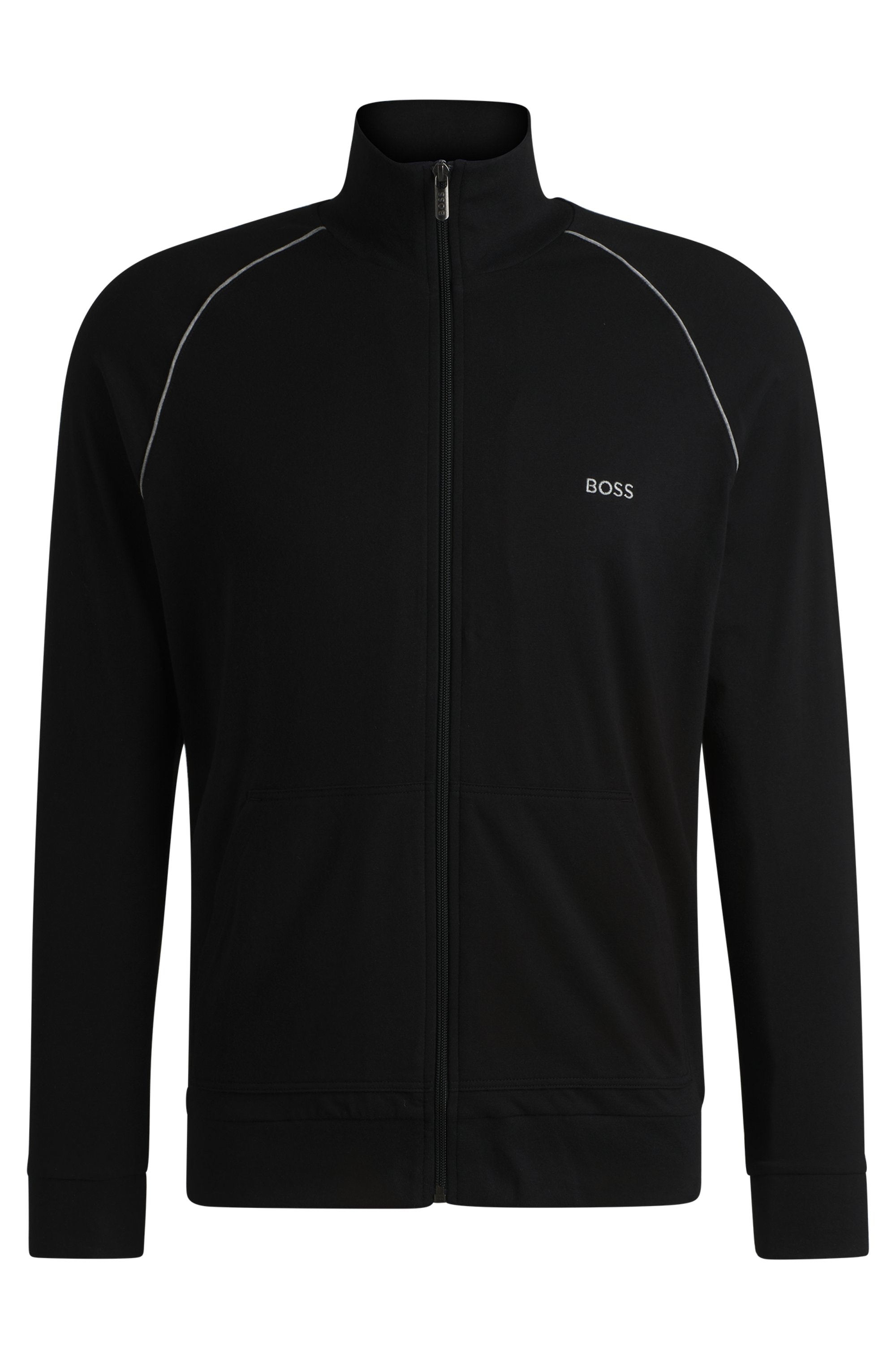 BOSS Sweatjacke »Mix&Match Jacket Z«, mit Kontrastnaht am Ärmel