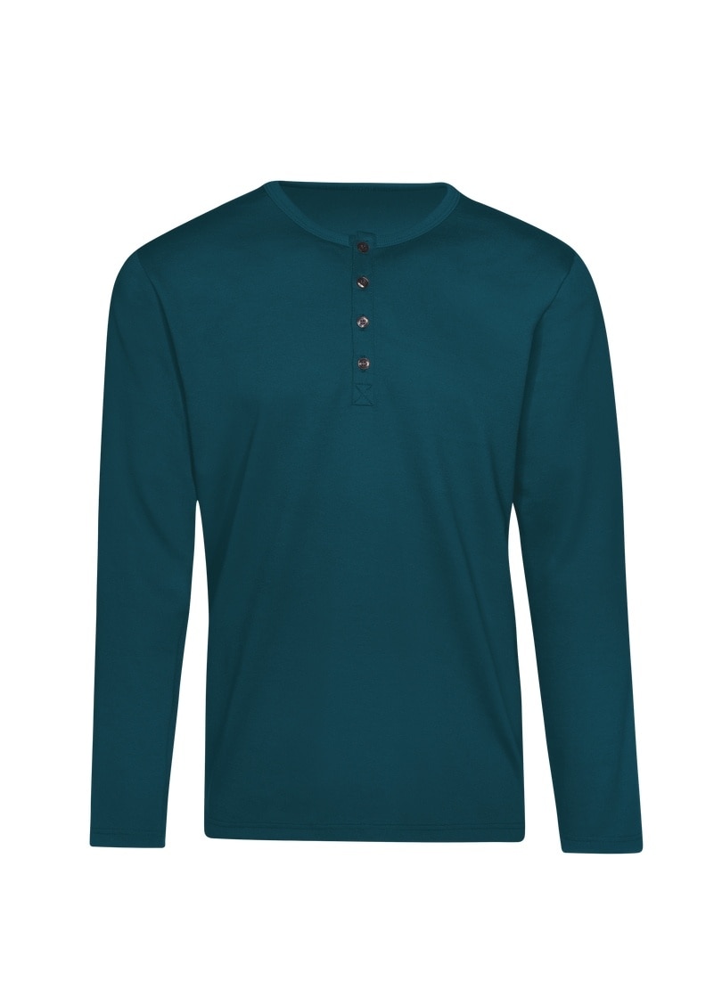 Trigema Longsleeve »TRIGEMA Langarmshirt mit Knopfleiste«, (1 tlg.)