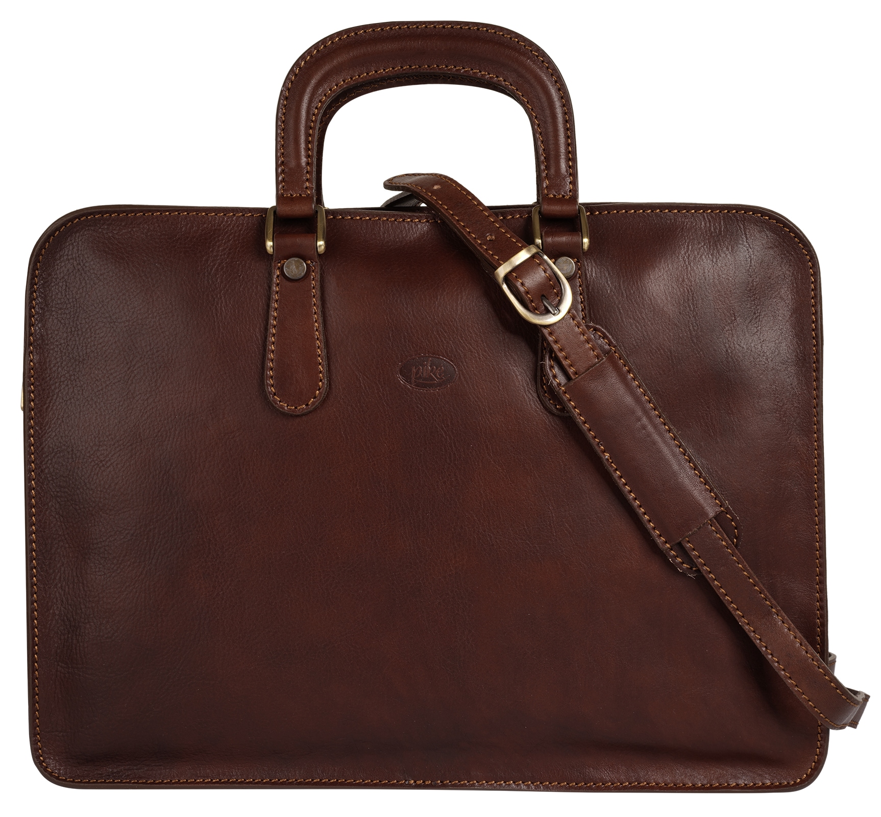 Piké Aktentasche echt Leder, Made in Italy