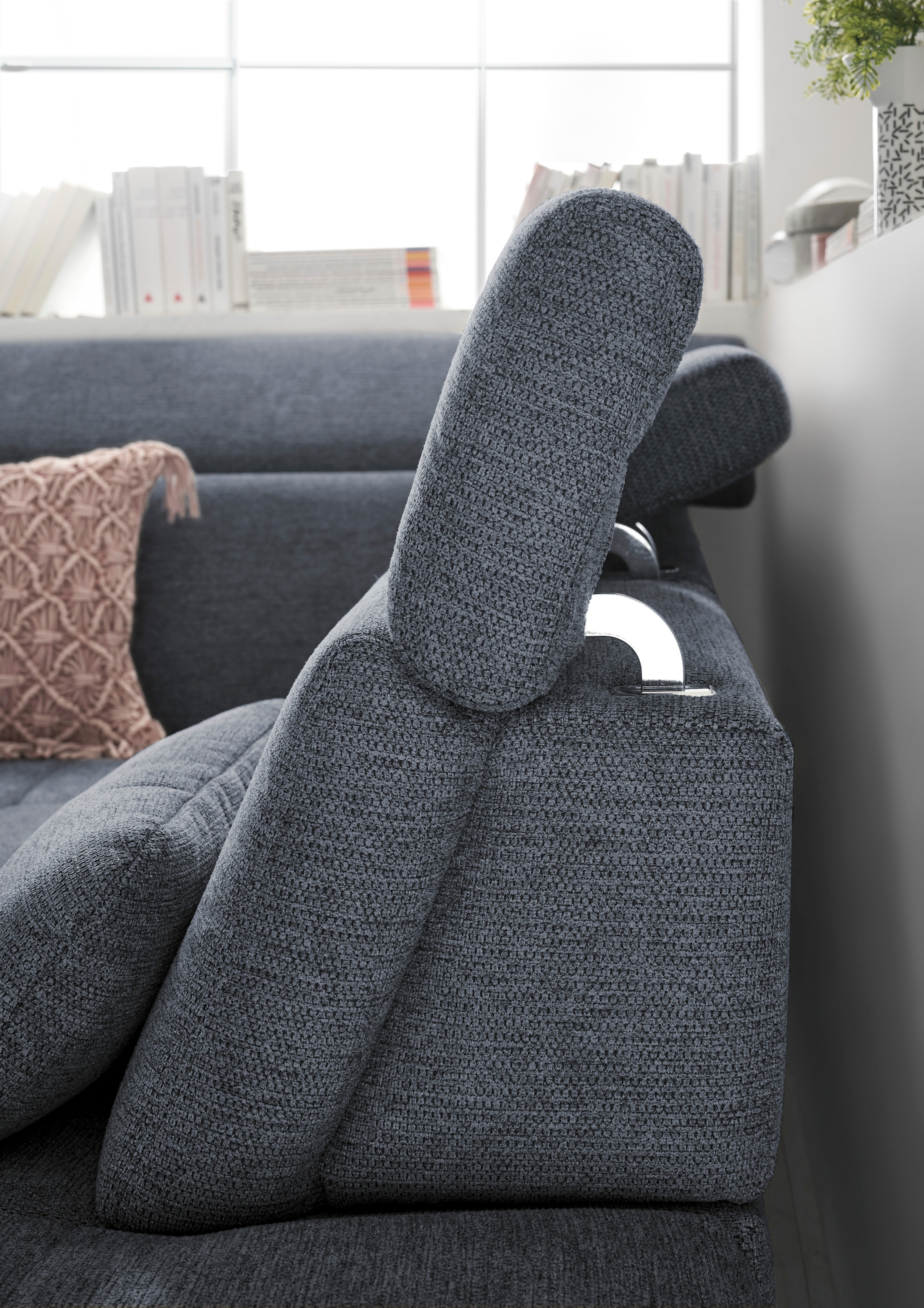 set one by Musterring Ecksofa »SO 3400 Sitzhöhe 47cm oder 49cm, Sitztiefe verstellbar, B/T 317/220 cm«, Kaltschaumpolsterung, Flachgewebe, whlw. mit weiteren Funktionen