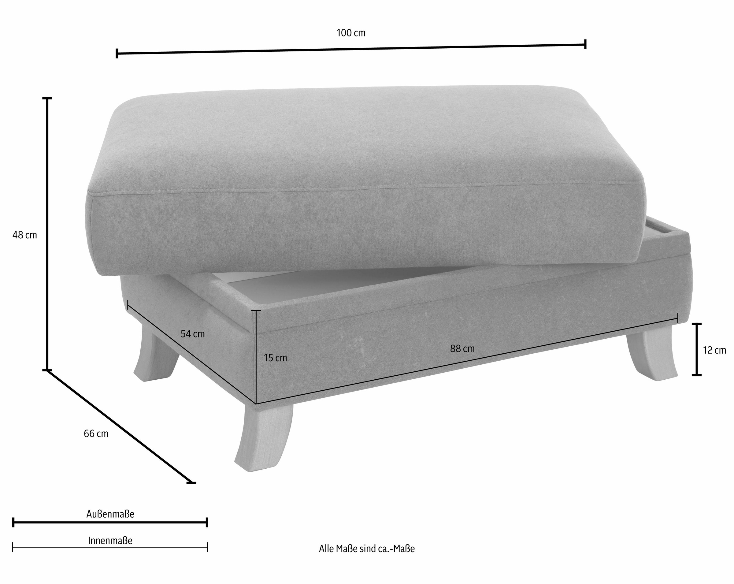 Home affaire Hocker »Trondheim«, mit Stauraum und Federkern