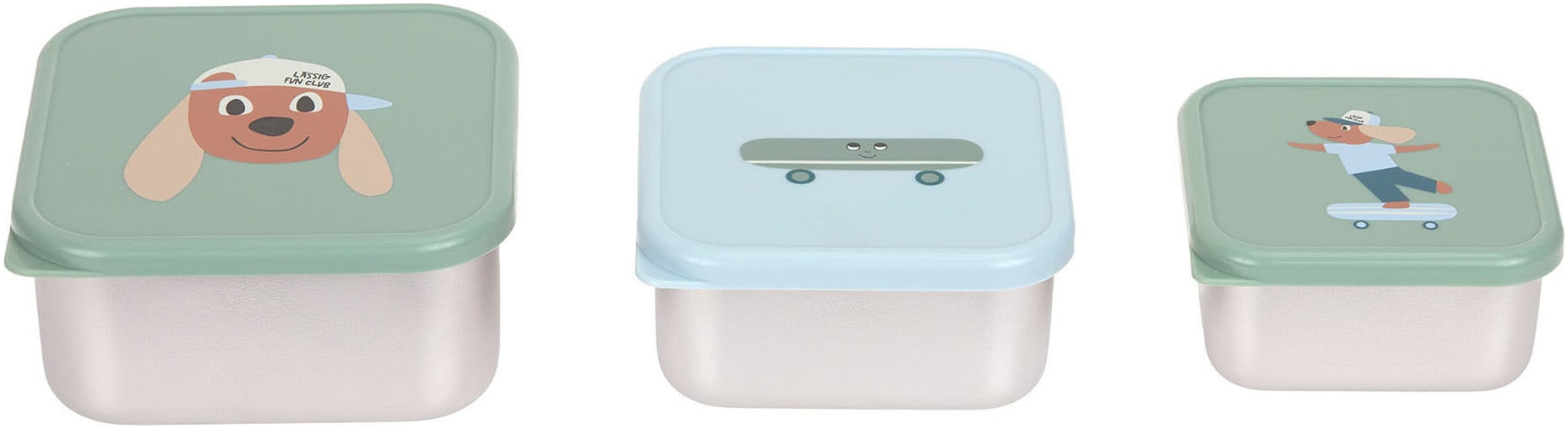 LÄSSIG Lunchbox »Tiny Team Dog, Snackbox« 3 tlg. tlg.