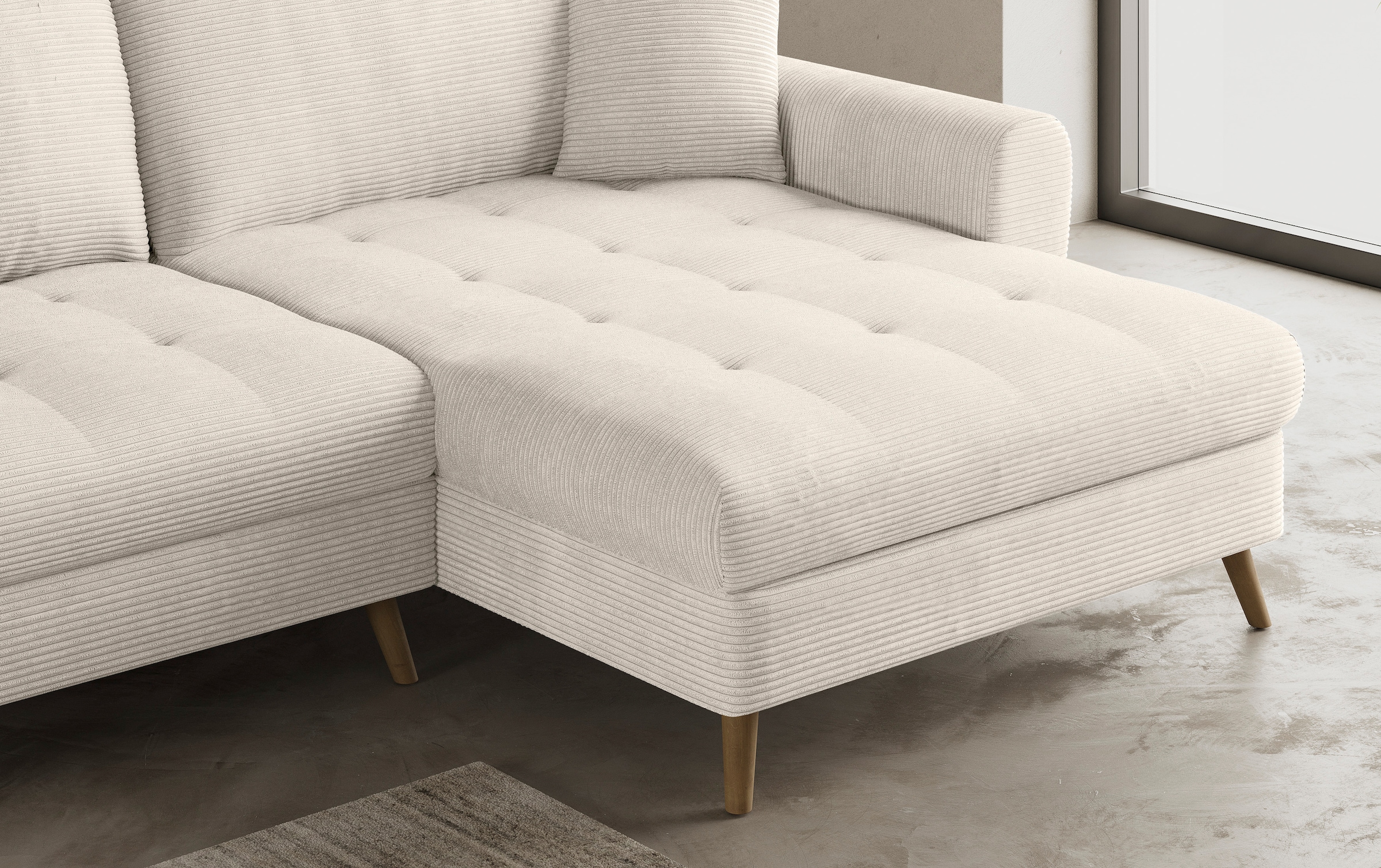 Mr. Couch Ecksofa »Blackburn II, L-Form«, Mit Kaltschaumpolsterung bis 140 kg belastbar