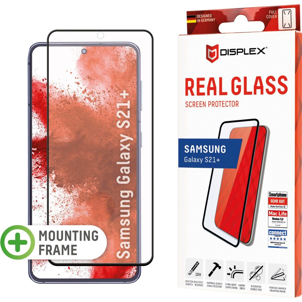 Displex Displayschutzfolie »DISPLEX Real Glass Panzerglas für Samsung Galaxy S21+ 5G (6,7")«, für Samsung Galaxy S21+