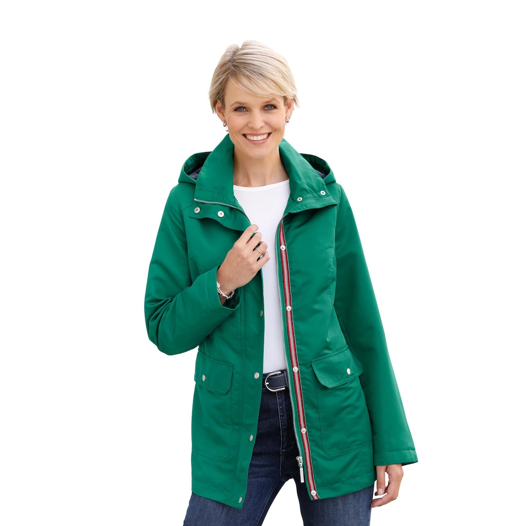 Classic Basics Langjacke, mit Kapuze