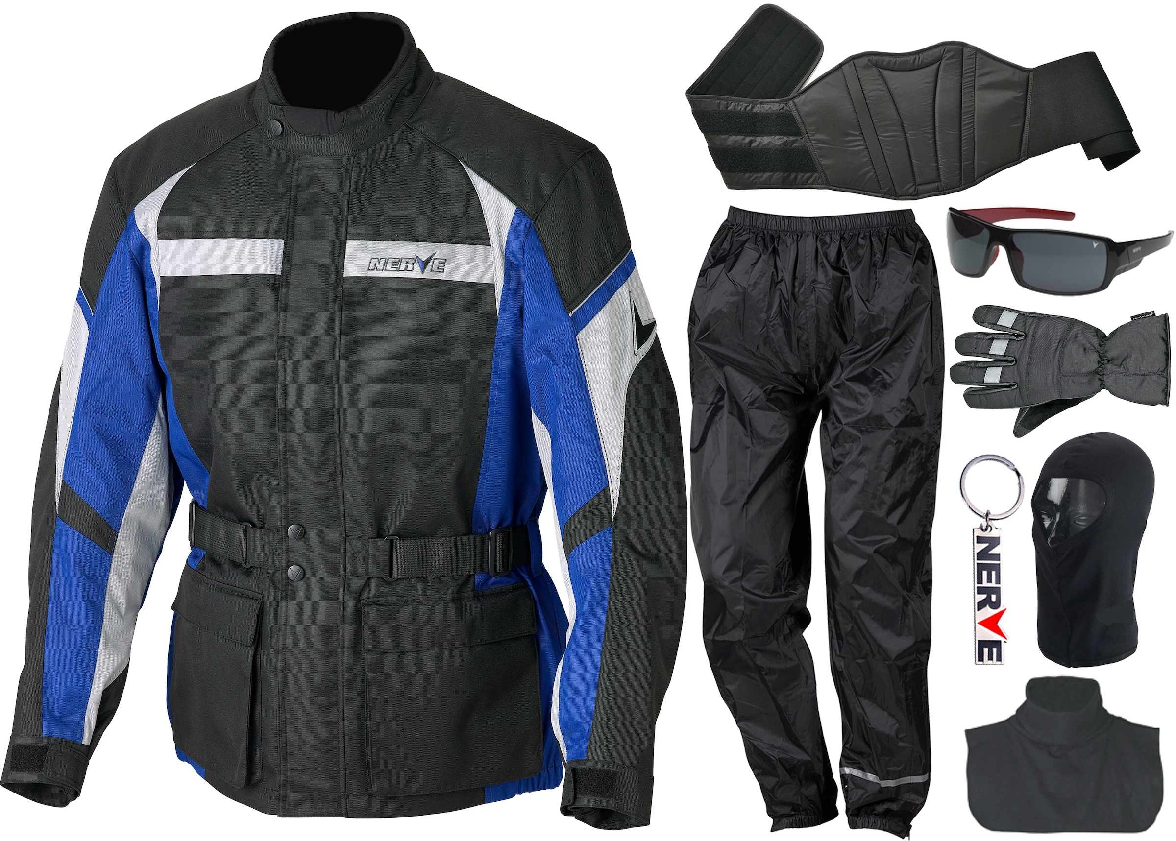 NERVE Motorradkombi Set, 8 Stk.