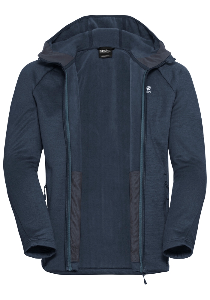 Jack Wolfskin Fleecejacke »PEAK DISTRICT HOODED FZ M«, mit Kapuze