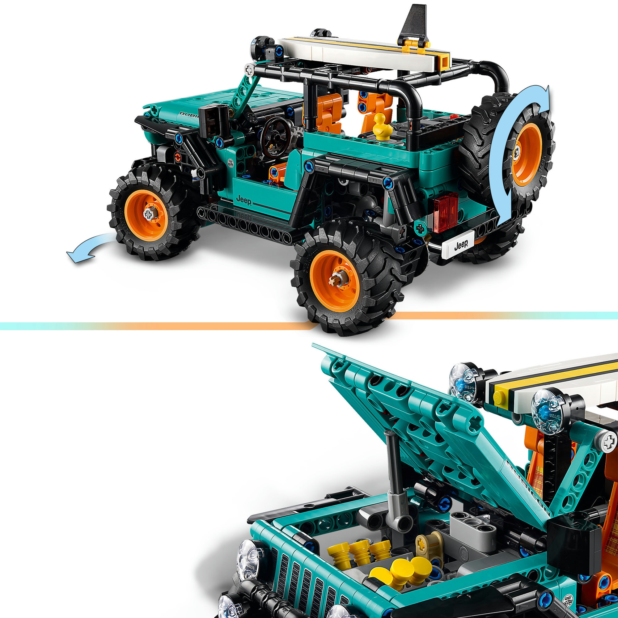 LEGO® Konstruktionsspielsteine »Jeep Wrangler Rubicon Geländewagen (42227), LEGO Technic«