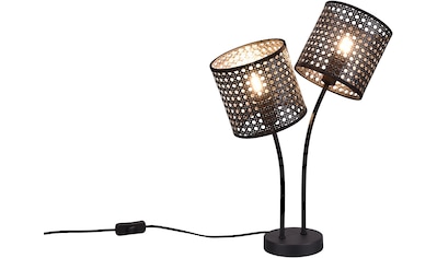 TRIO Leuchten Schreibtischlampe »Chuck«, 1 flammig-flammig, Fuß in Gitter- Optik, Schirm schwarz-gold Kombi, Höhe 37cm / Ø 20cm online kaufen | mit 3  Jahren XXL Garantie