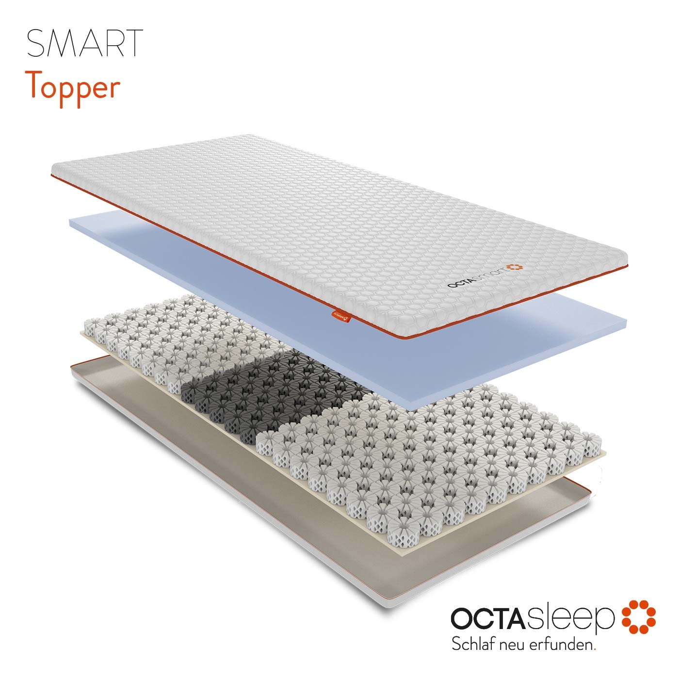 OCTAsleep Topper »Octasleep Smart«, (1 St.), OCTAspring® Aerospace Technologie