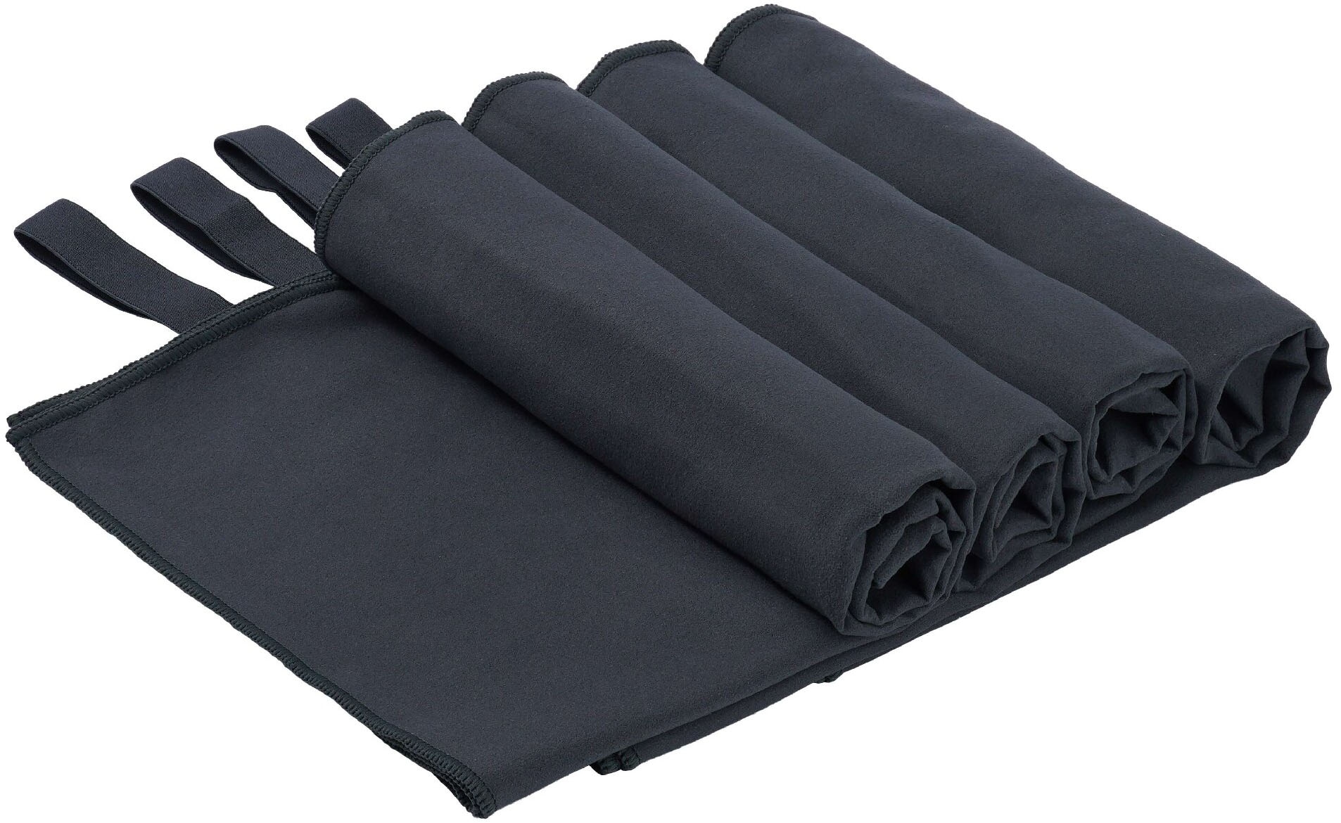 OTTO home Handtücher »Leoa, diverse Größen, Sporthandtuch, Reisehandtuch, Strandtuch« sehr leicht, kompakt, schnelltrocknend, Mikrofaser mit Kontrastnaht