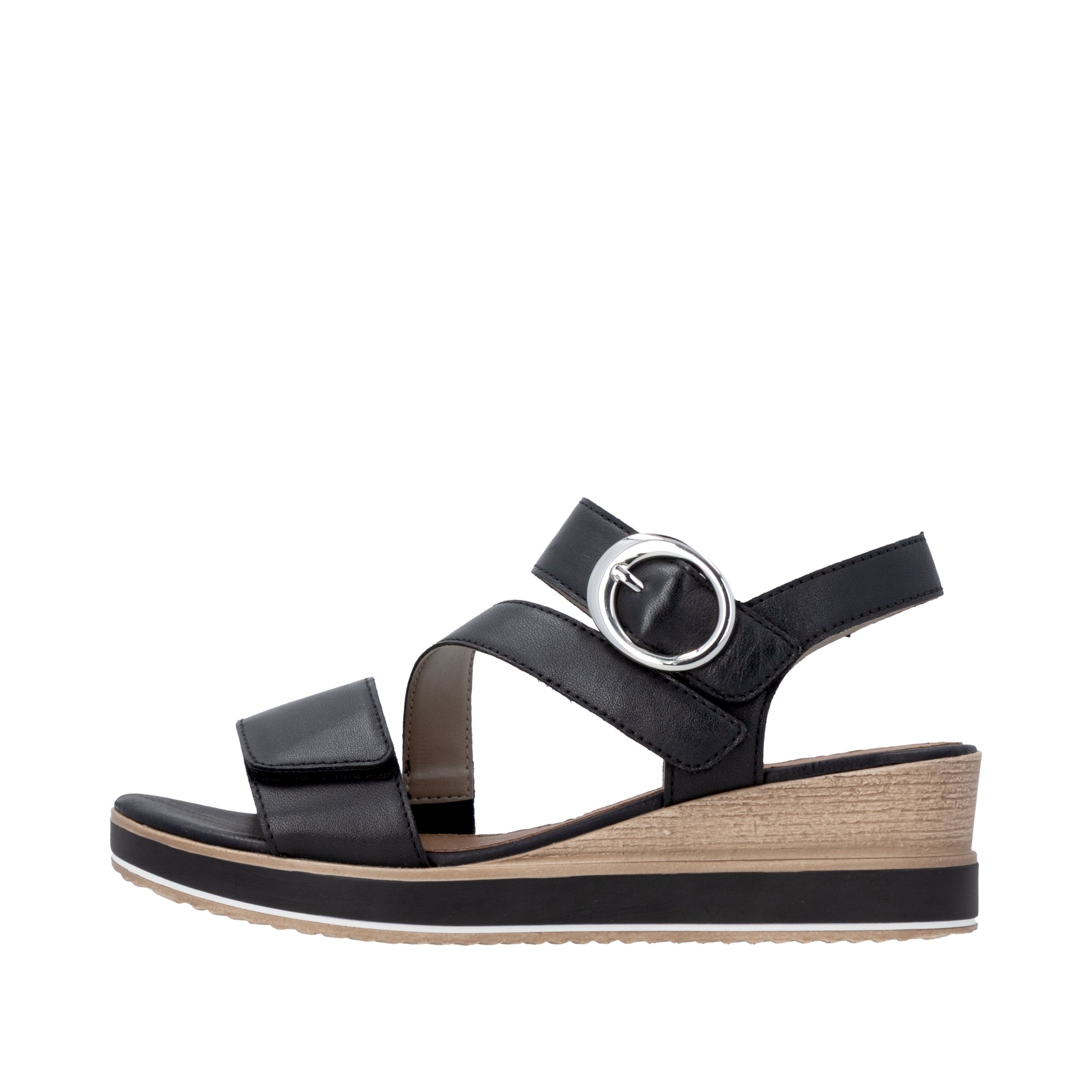 Remonte Keilsandalette  Sommerschuh, Riemchensandale mit praktischen Klettverschlüssen