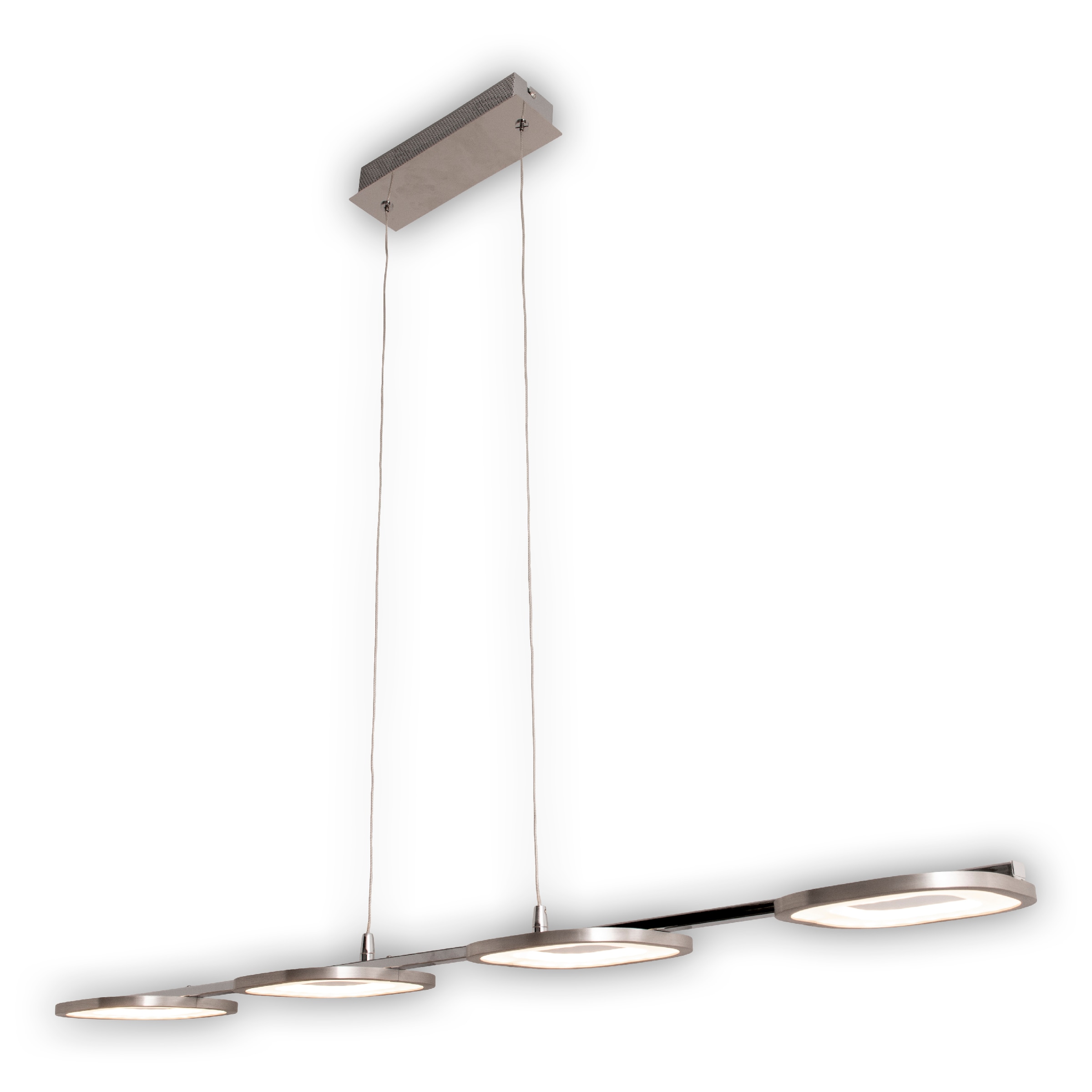 näve LED Pendelleuchte »Beam« LED-Modul 1 Stk. Warmweiß 4 Brennstellen, Höhe 150cm, Länge 100cm, warmweißes Licht