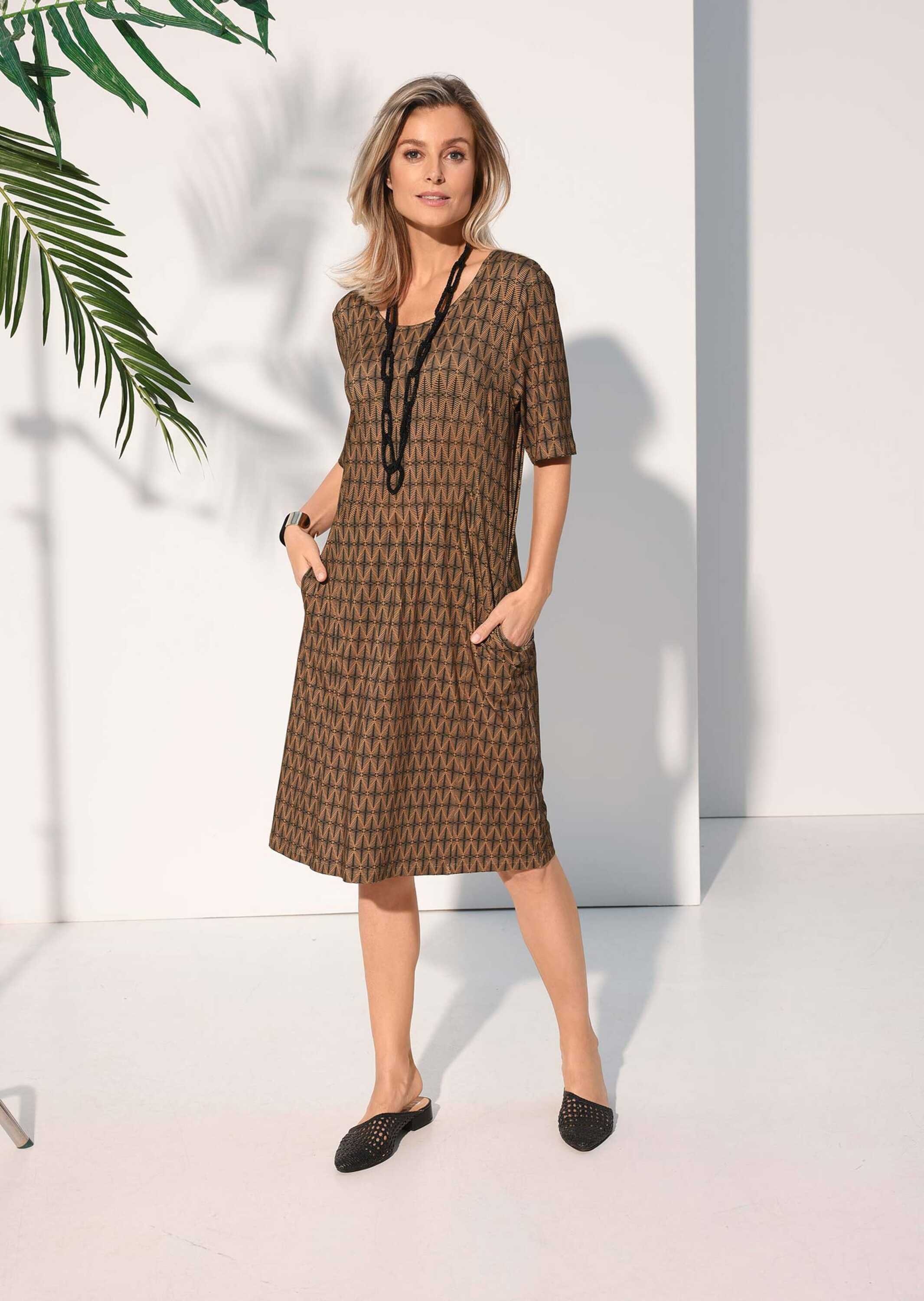 GOLDNER Druckkleid »Elastisches Jerseykleid mit modischem Druck«